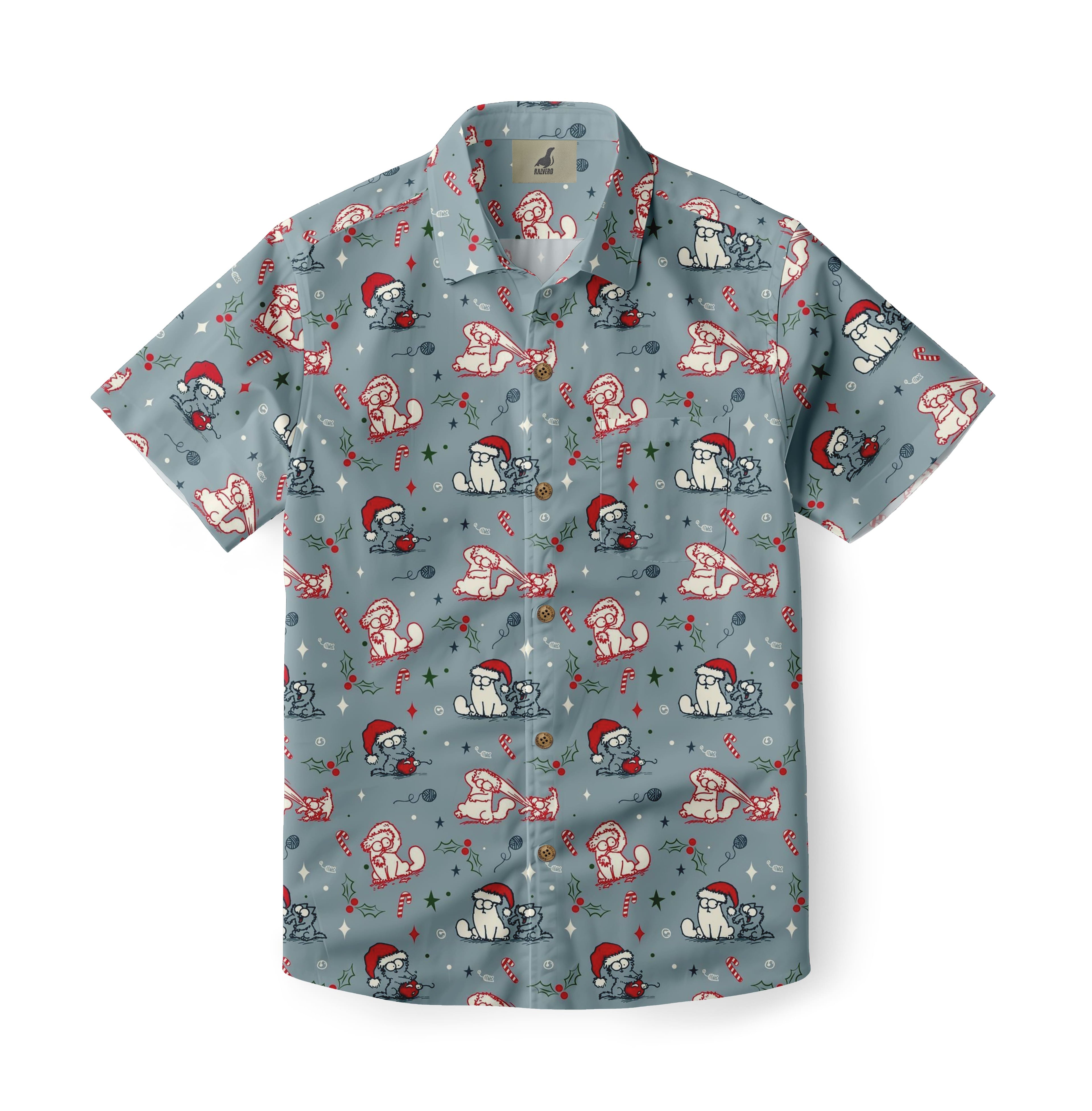 Santa Wolf Aloha Shirt