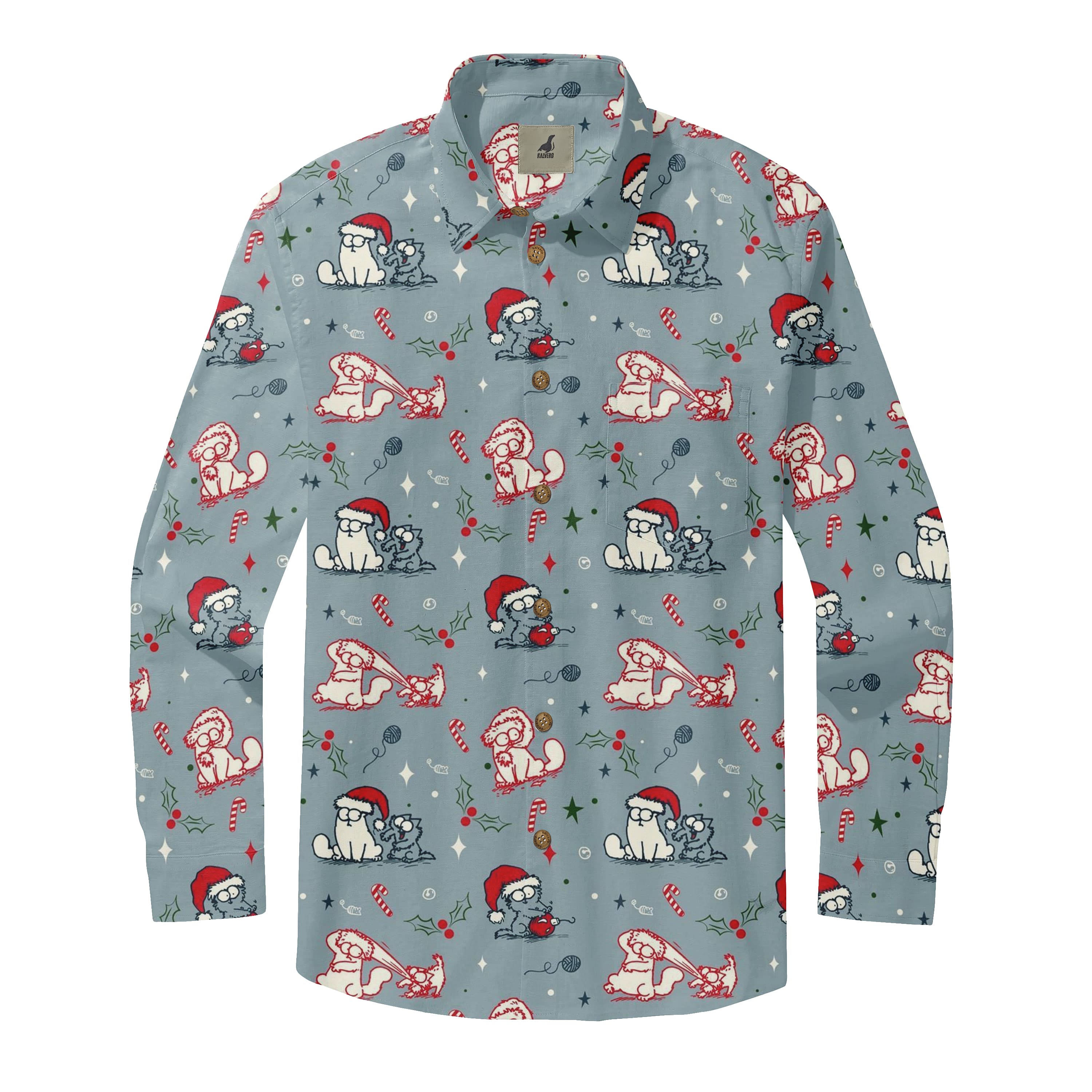 Santa Wolf Long Sleeve Shirts