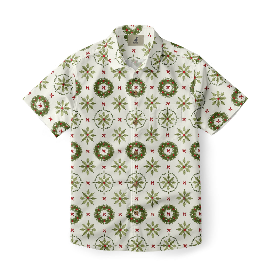 Christmas Wreath Aloha Shirt