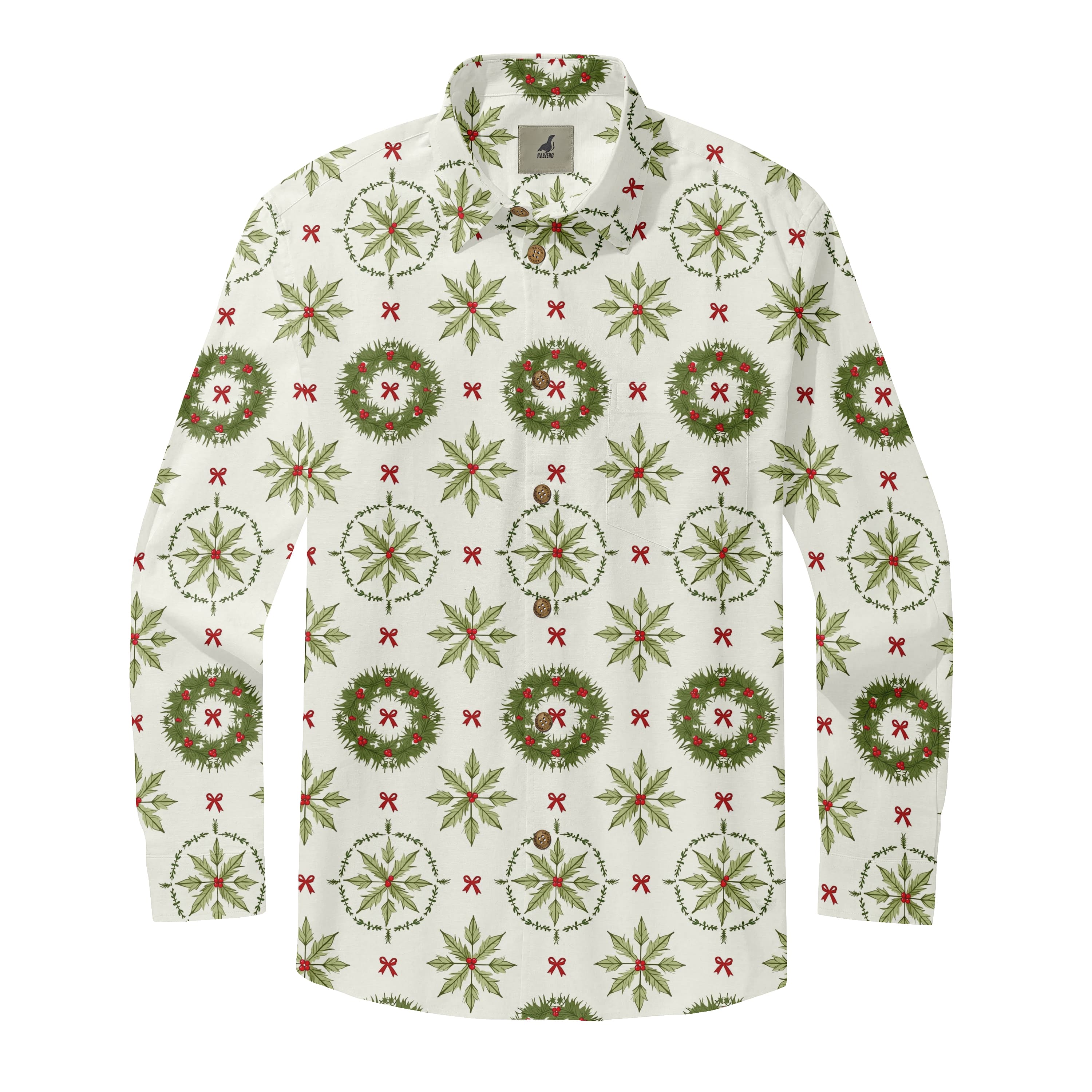 Christmas Wreaths Long Sleeve Shirts
