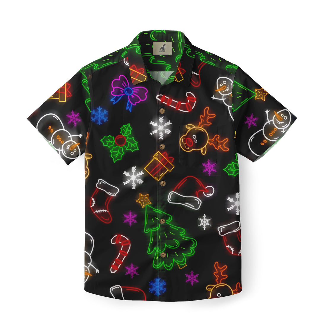 Neon Christmas  Aloha Shirt