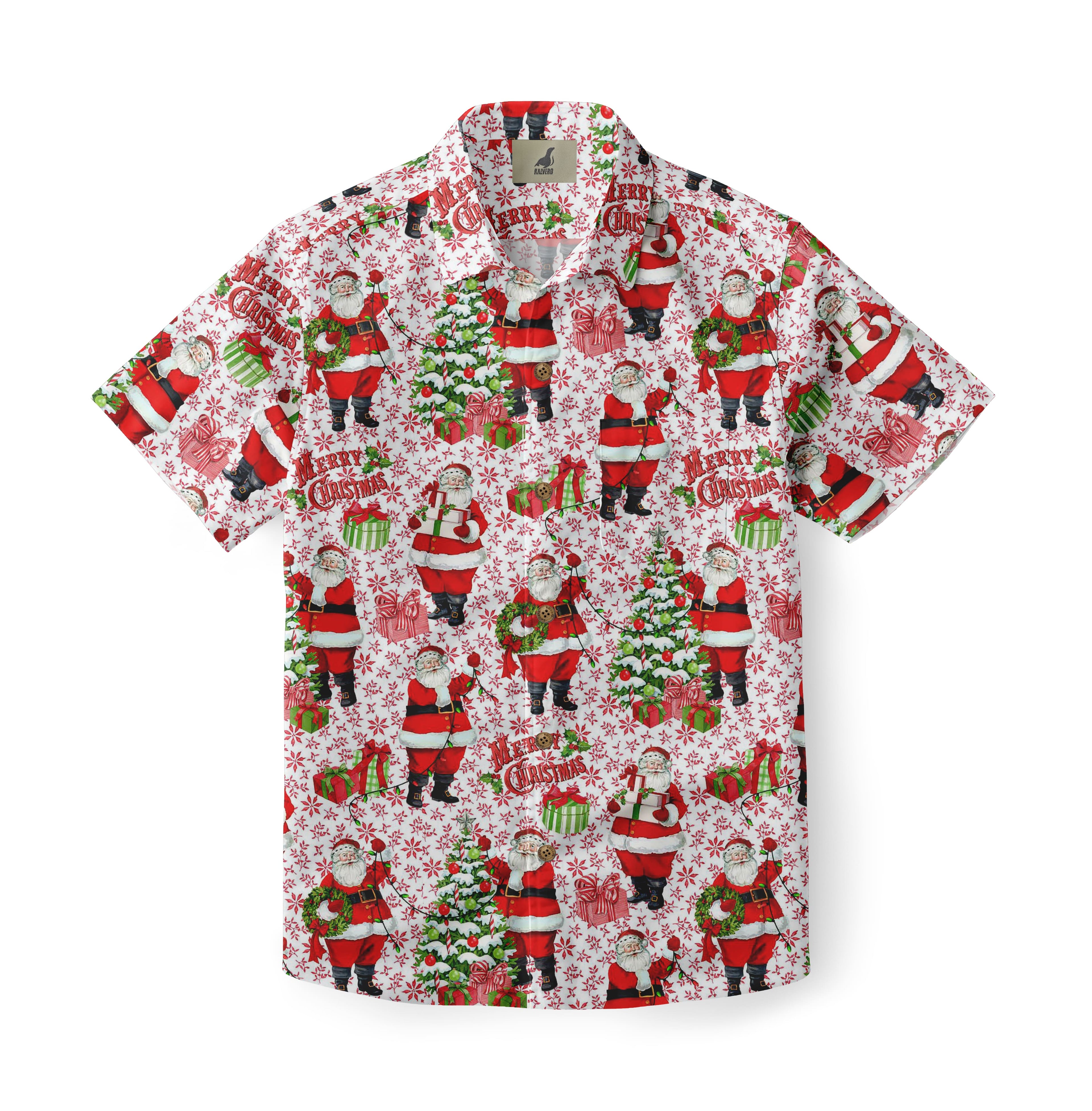 Christmas Santa Aloha Shirt