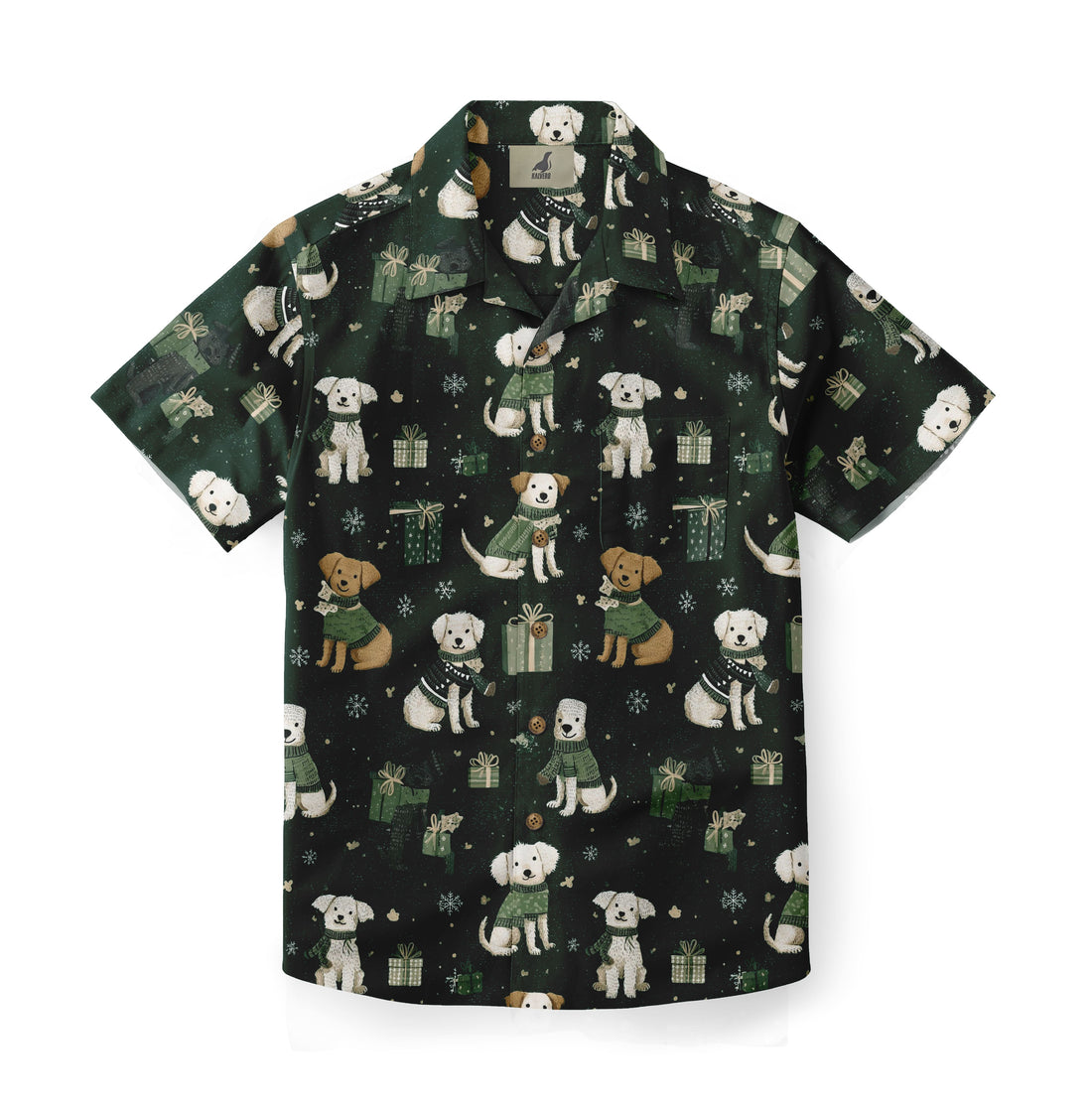 Festive Puppy Aloha Shirt