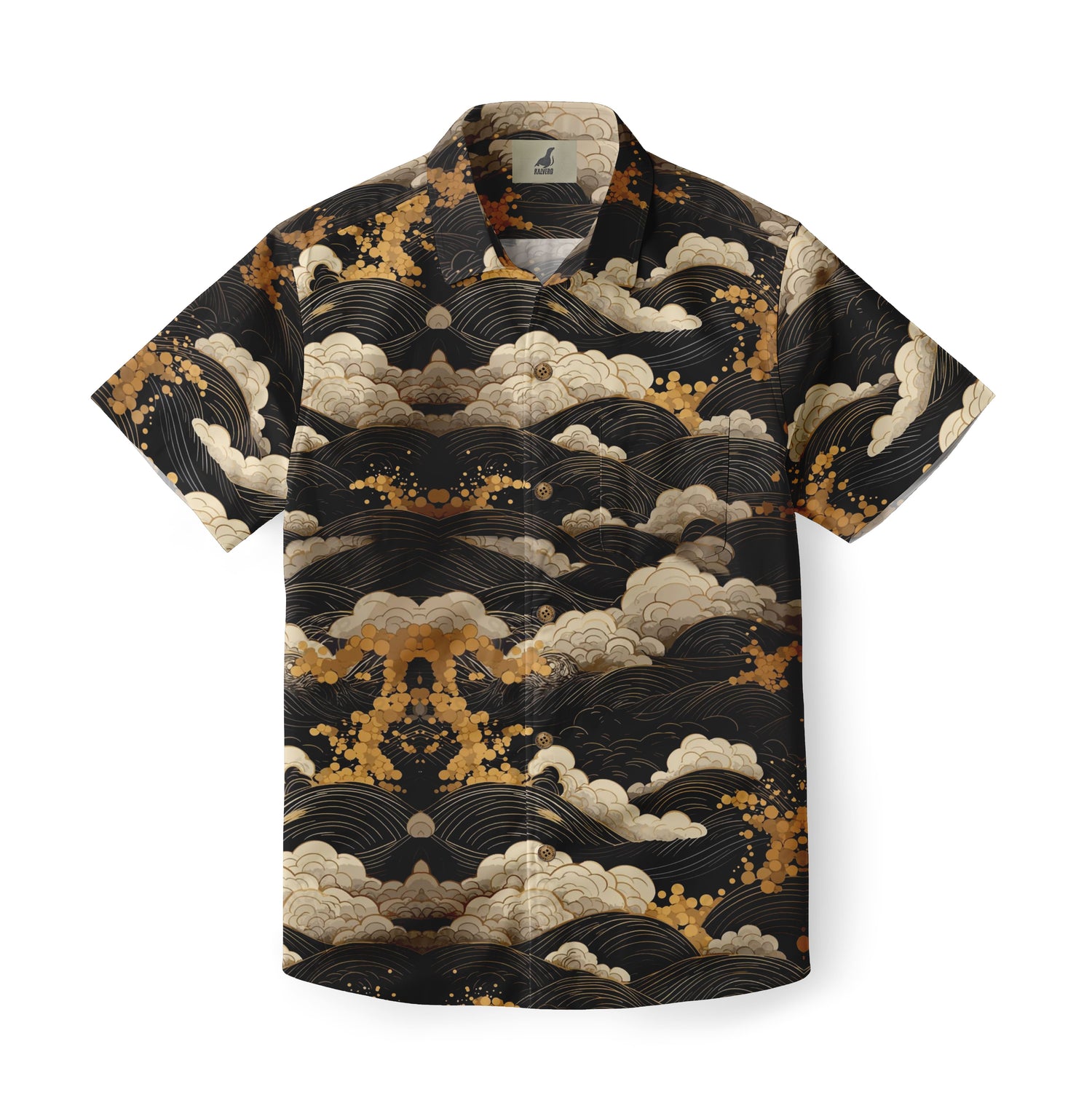 Gold Cloudwave Aloha Shirt