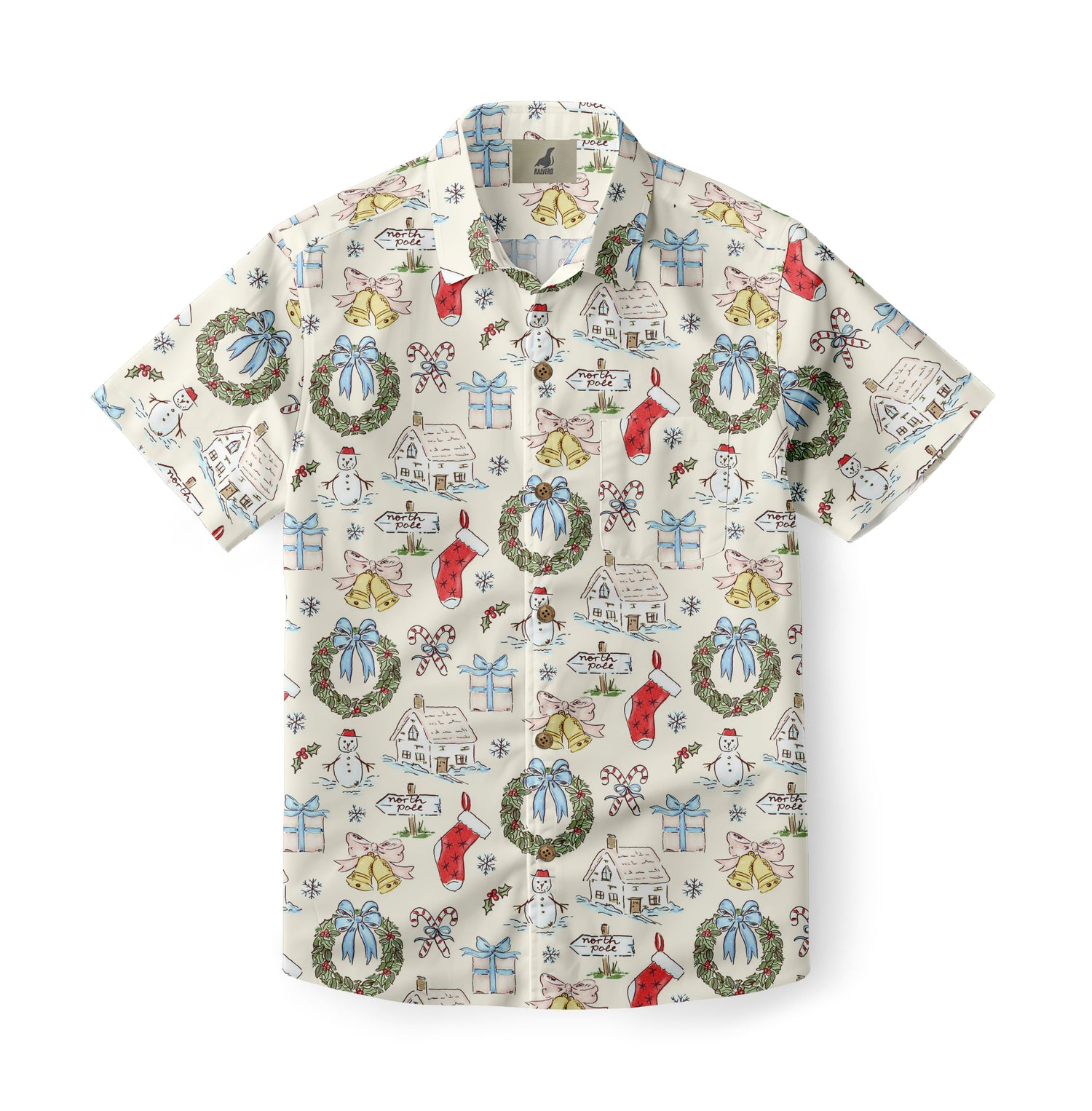 Christmas Themed Hawaiian Shirt