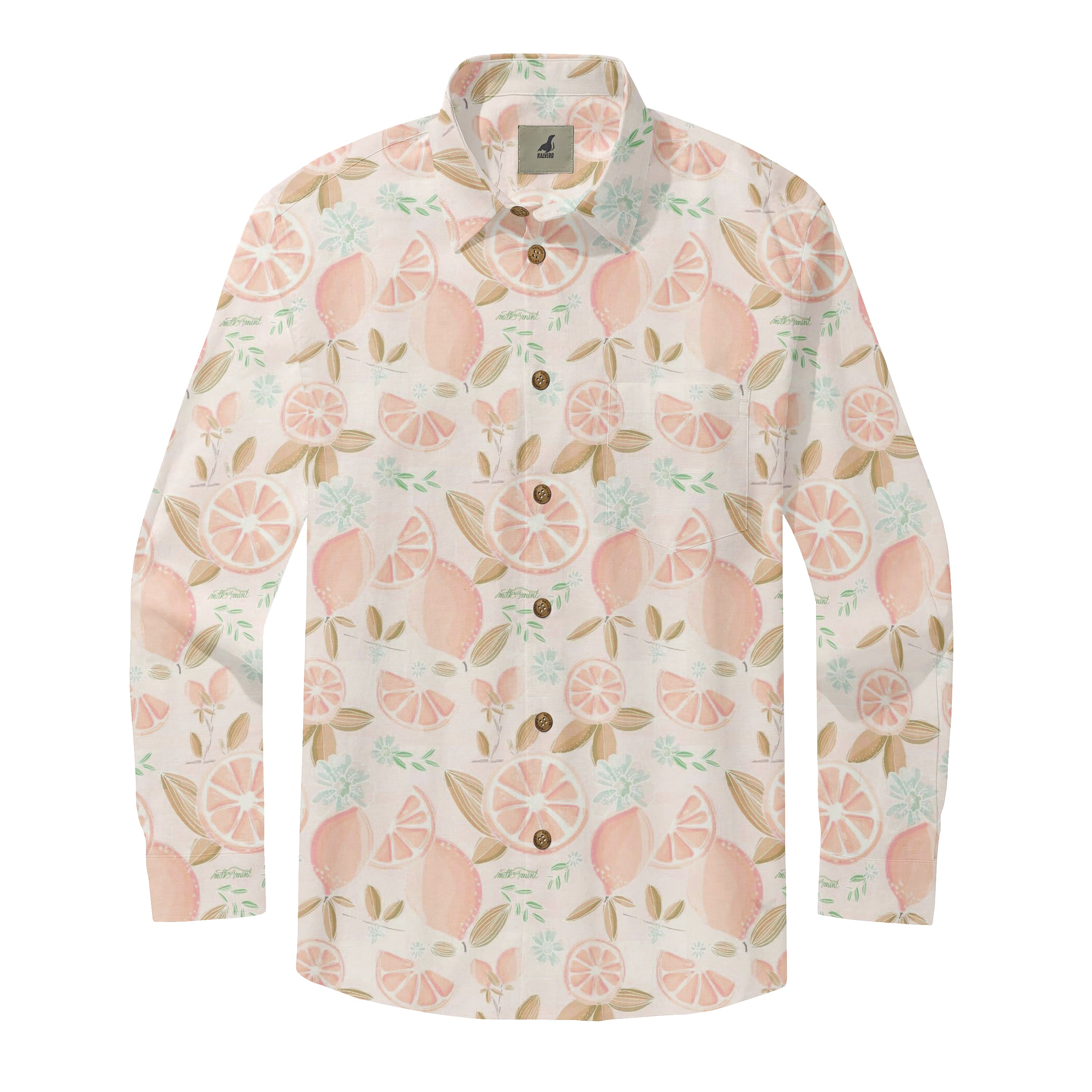 Pink Citrus Long Sleeve Shirts