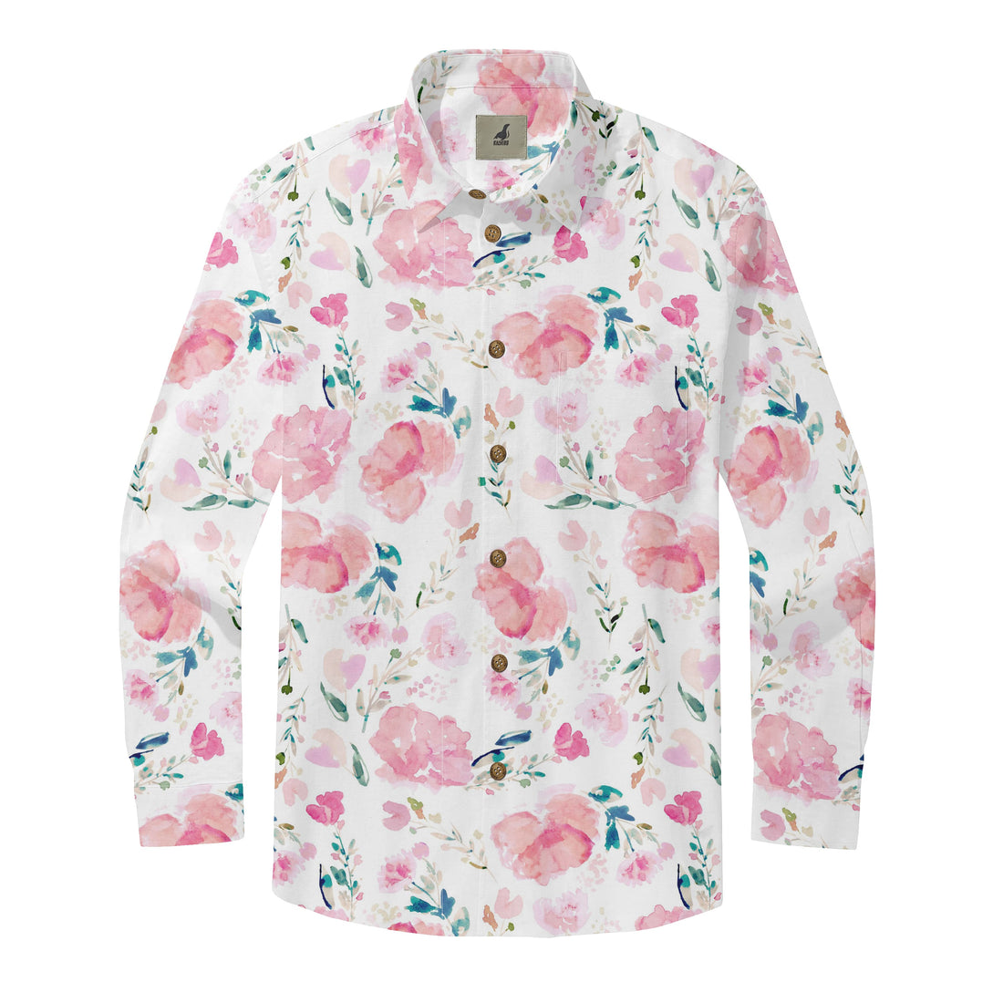 Pink Peony Long Sleeve Shirts