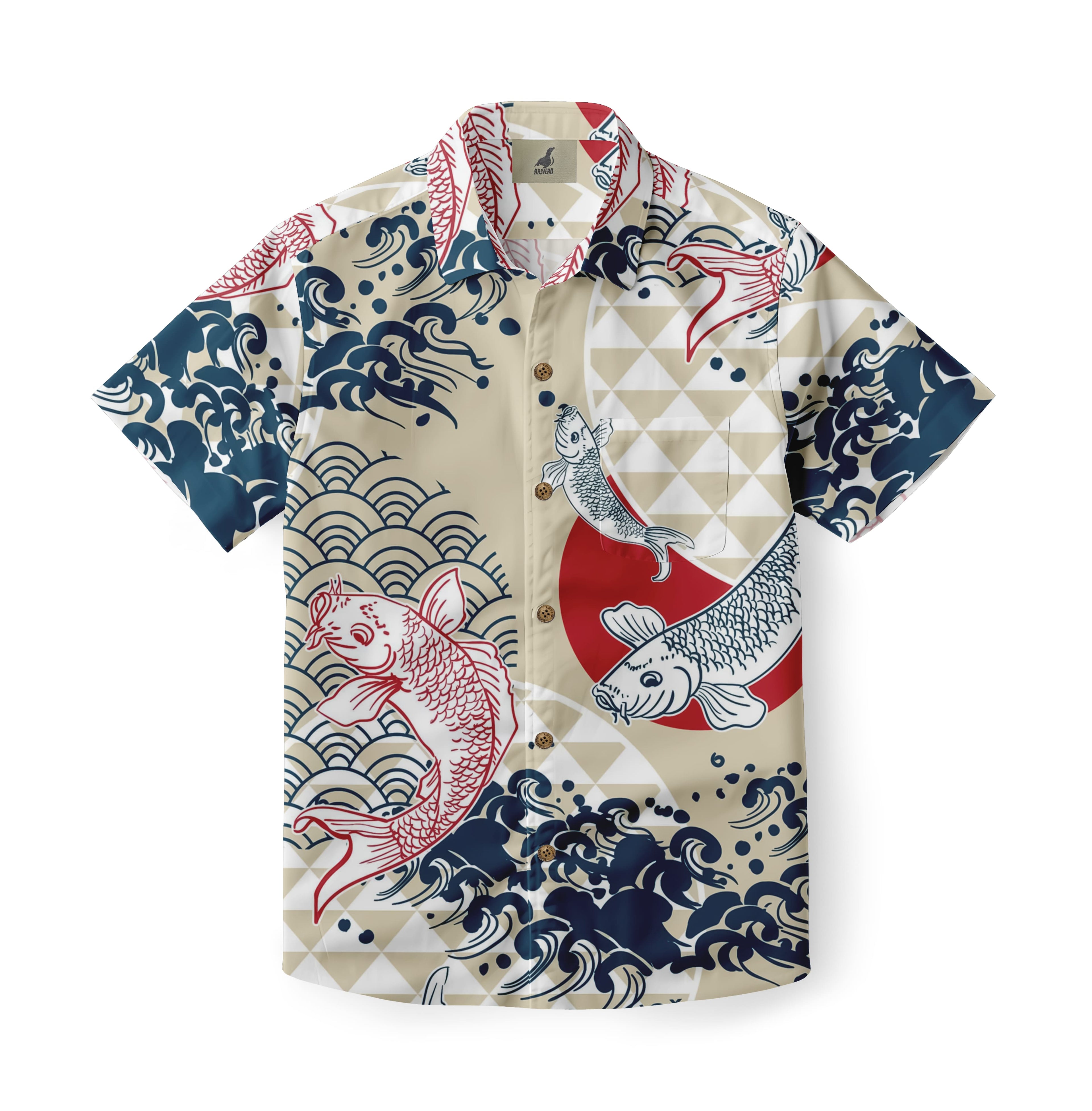 Koi Wave Aloha Shirt