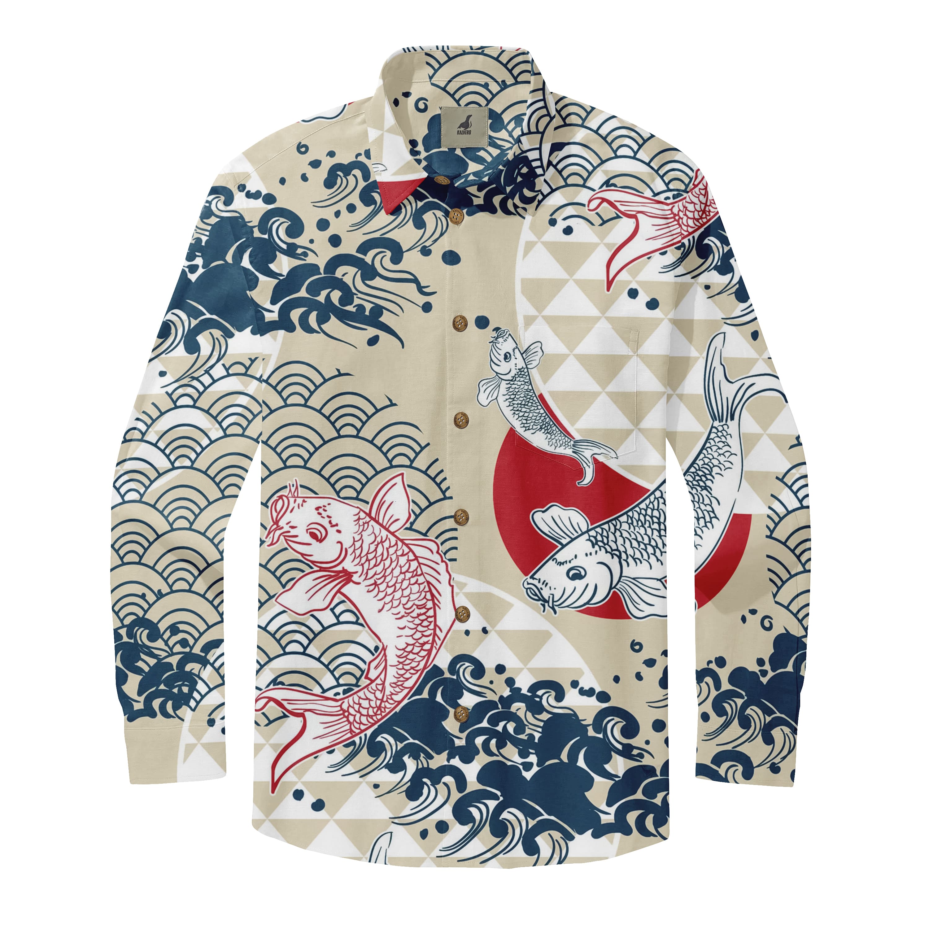 Koi Wave Long Sleeve Shirts