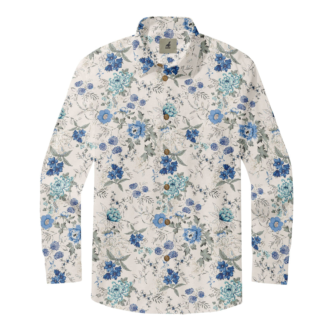 Blue Garden Long Sleeve Shirts