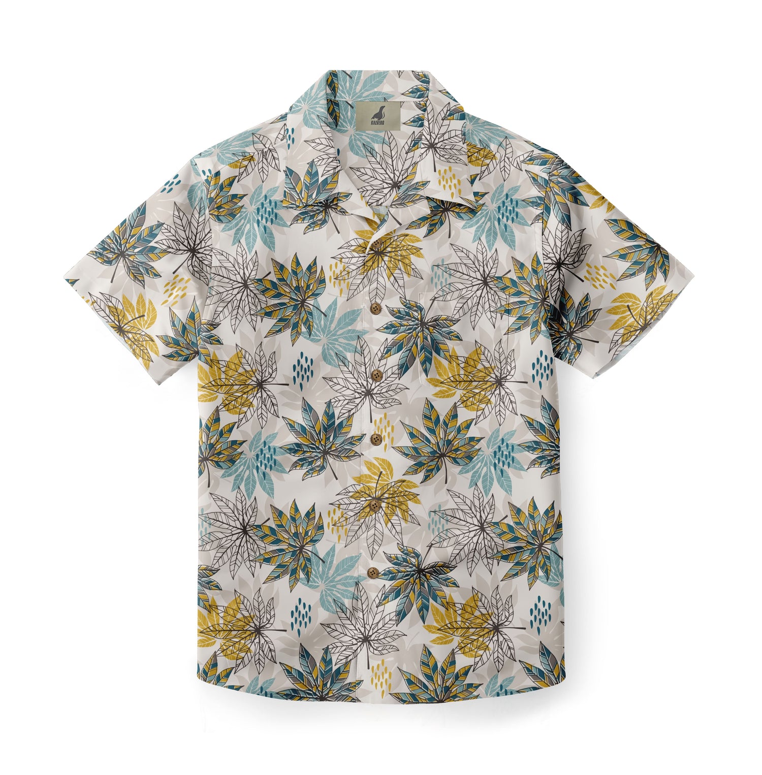 Geometric Palm Aloha Shirt