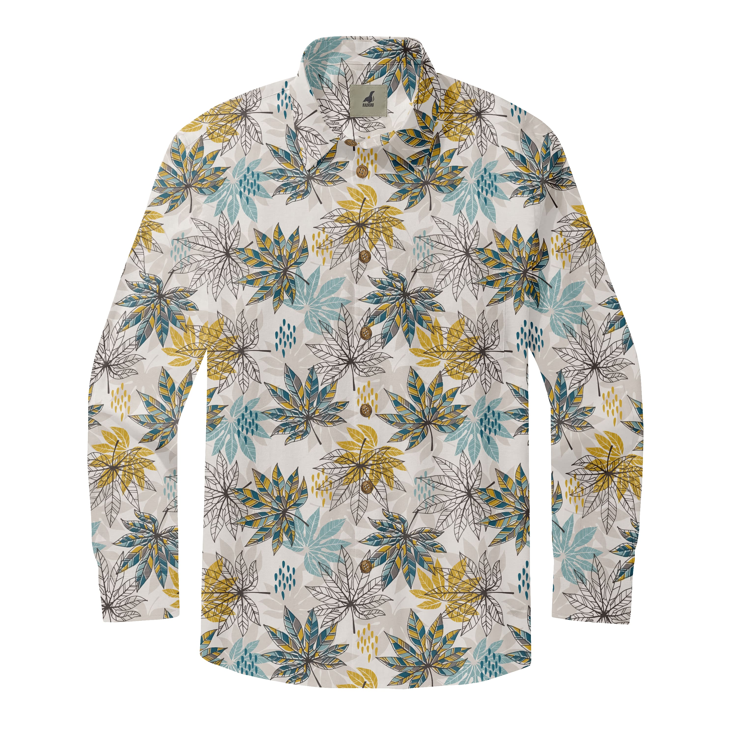 Geometric Palm Long Sleeve Shirts