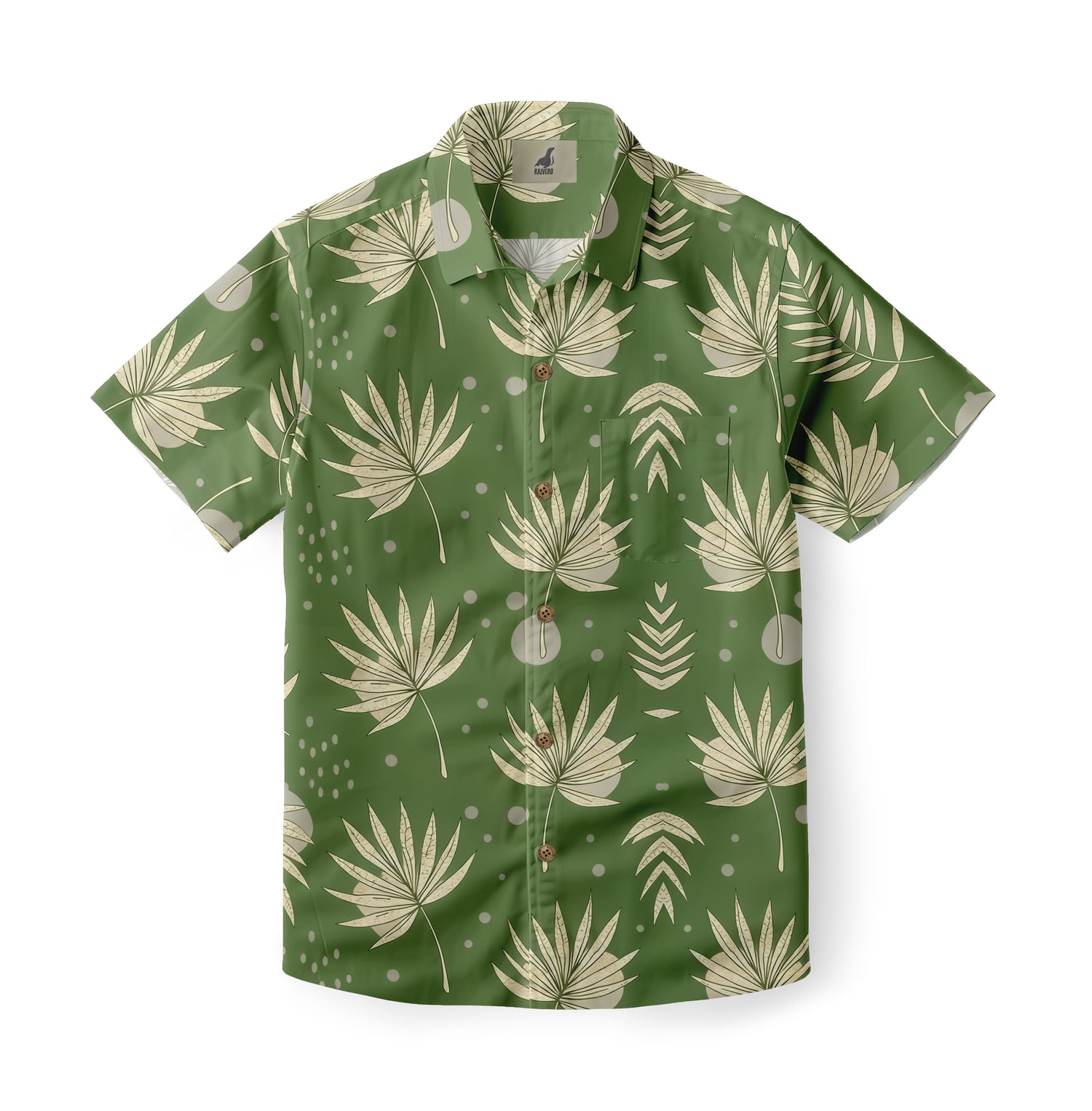 Green Fan Aloha Shirt