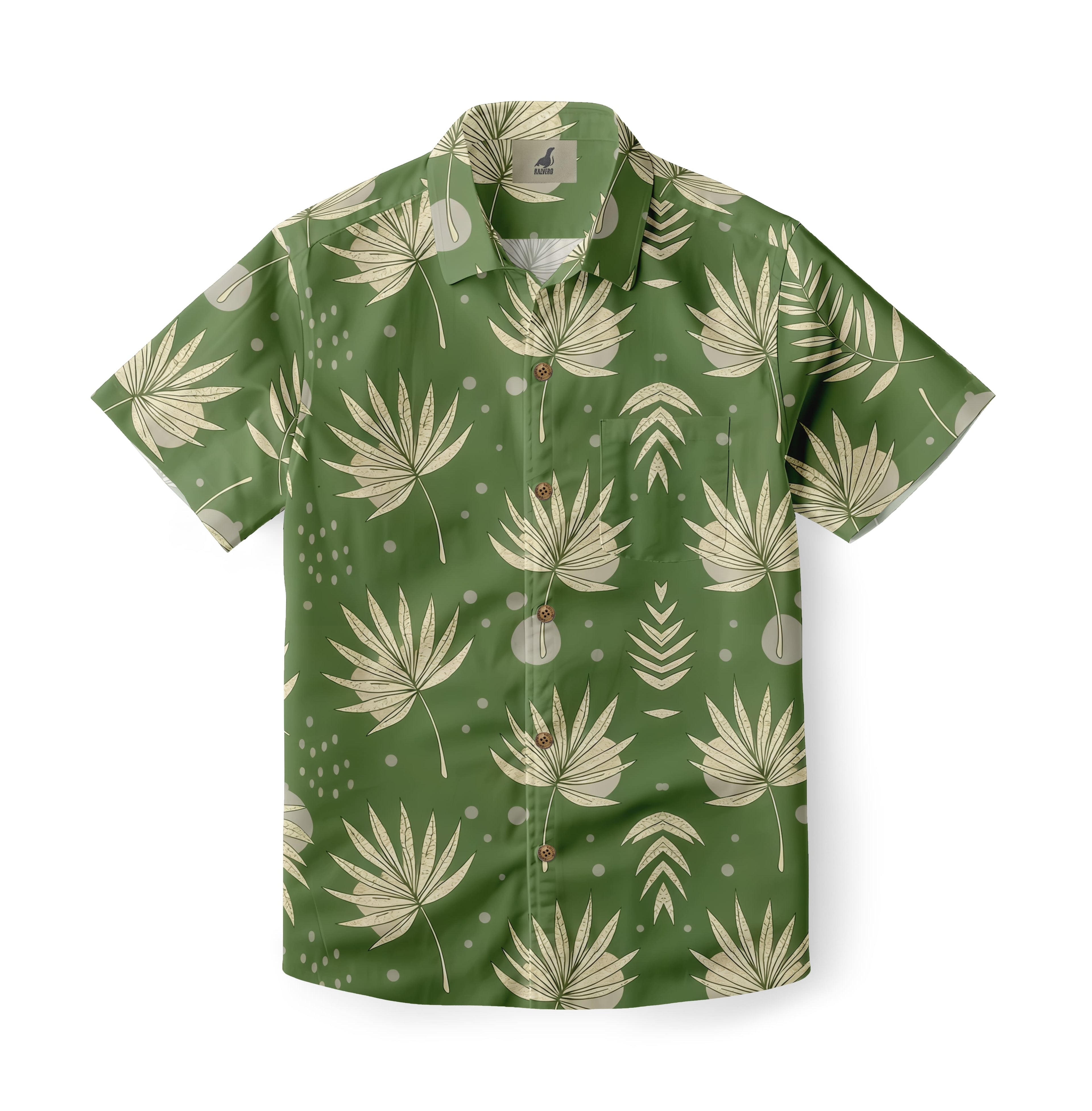 Green Fan Aloha Shirt