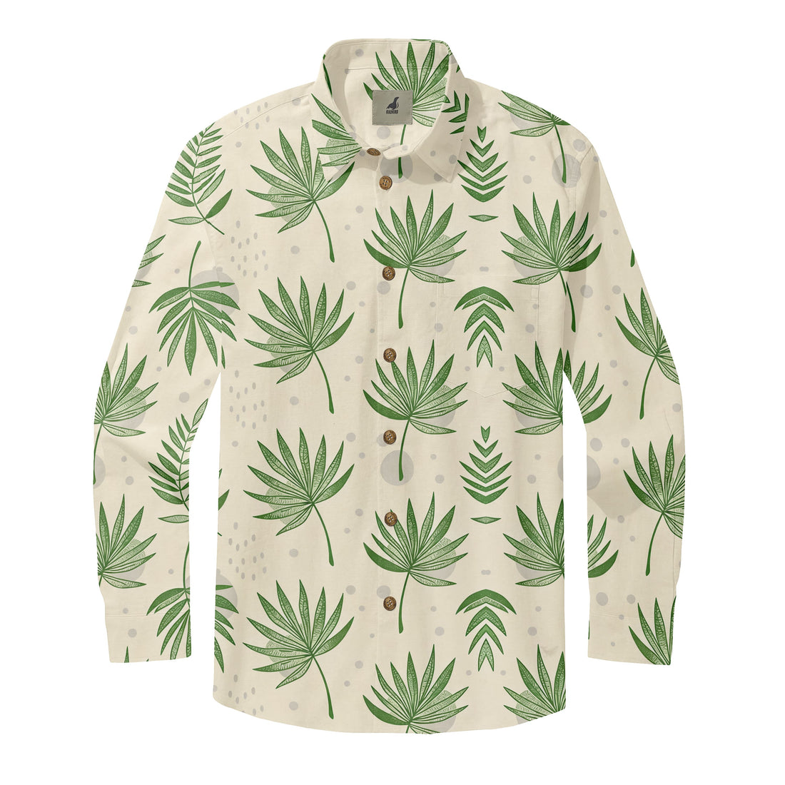 Cream Fan Long Sleeve Shirt