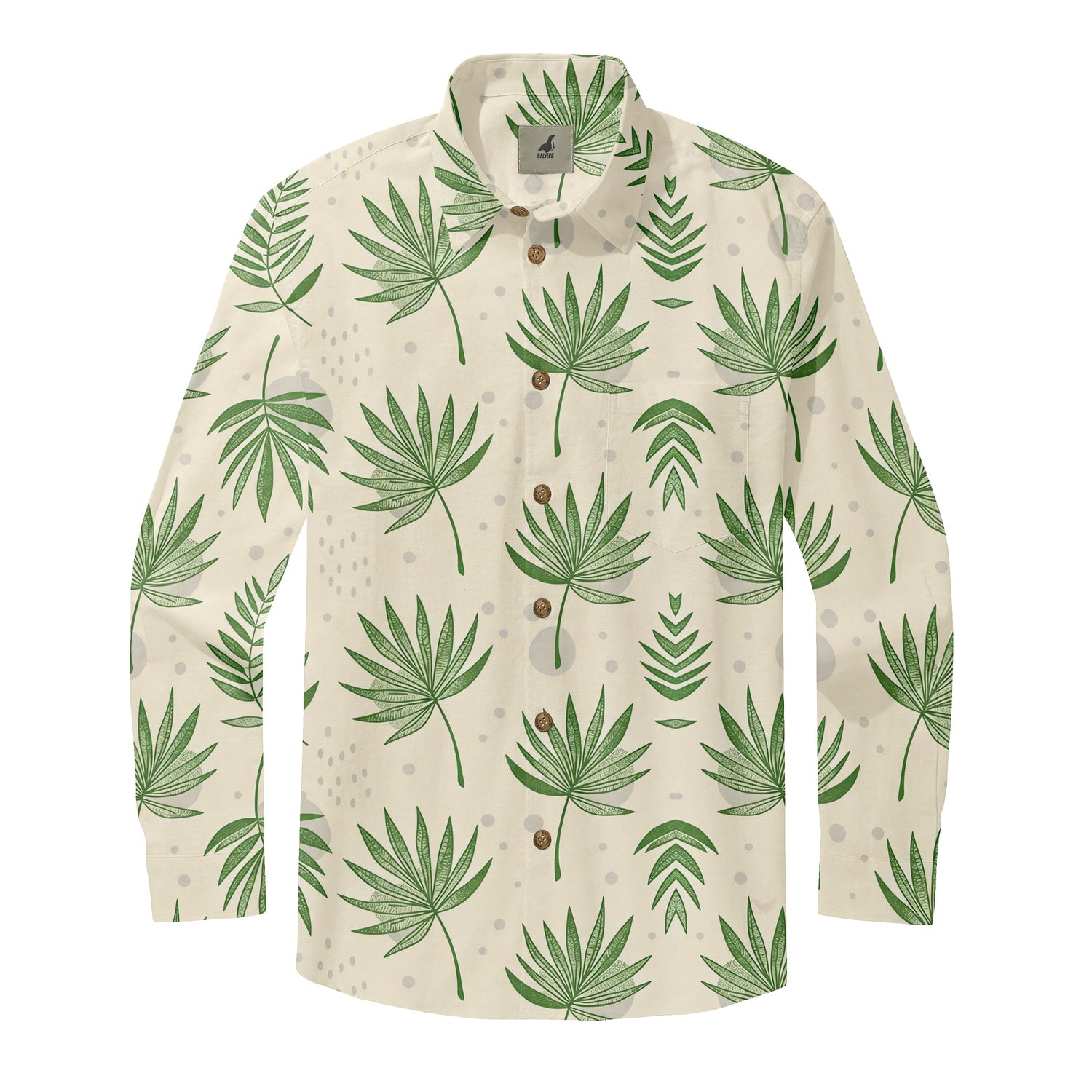 Cream Fan Long Sleeve Shirt