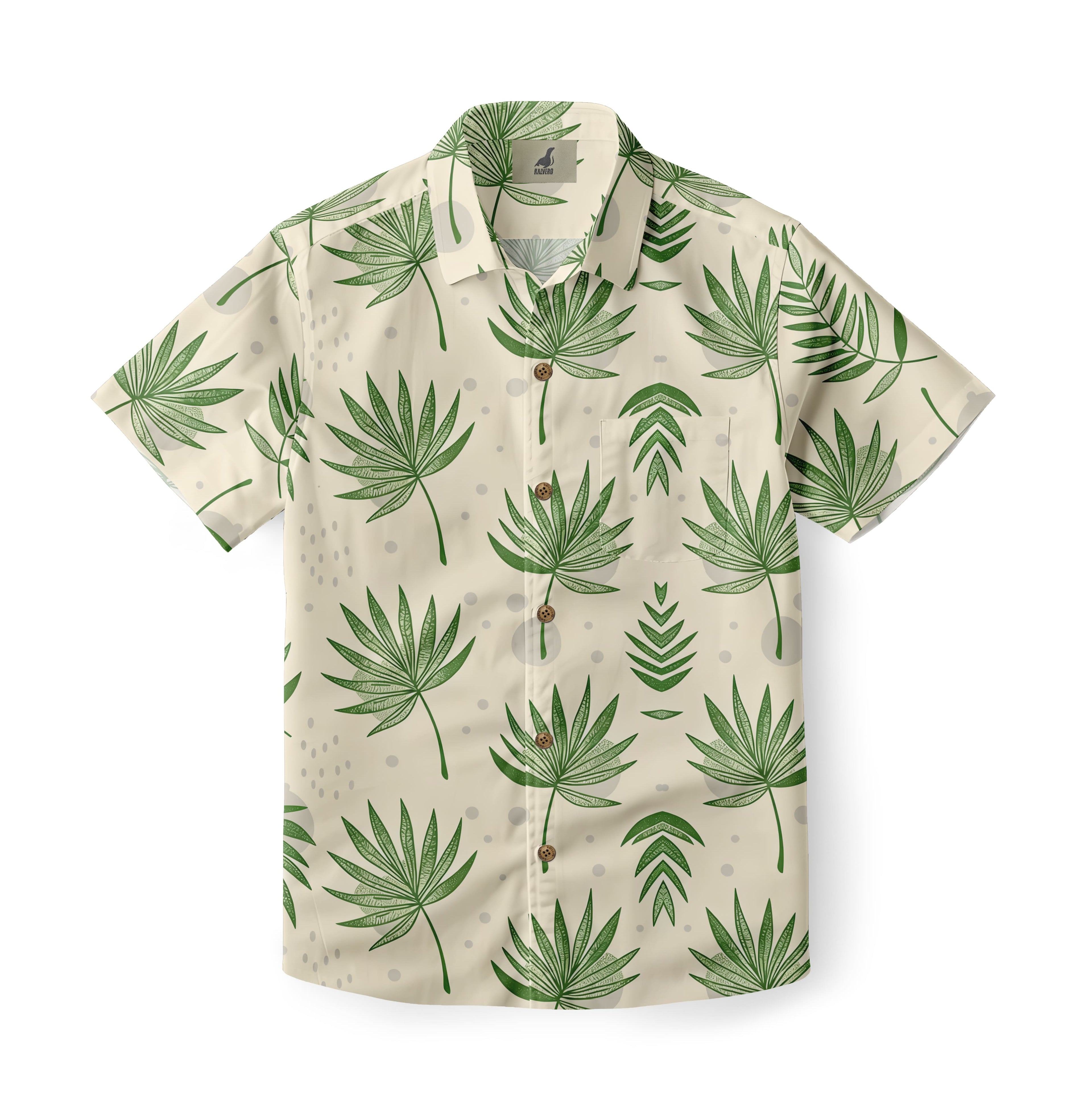 Cream Fan Aloha Shirt