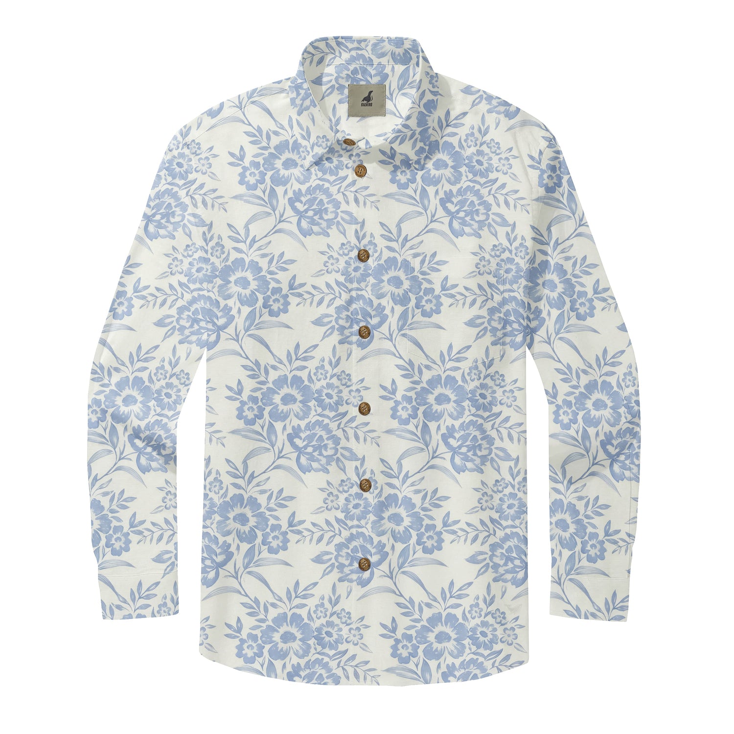 Blue Daisy Long Sleeve Shirt