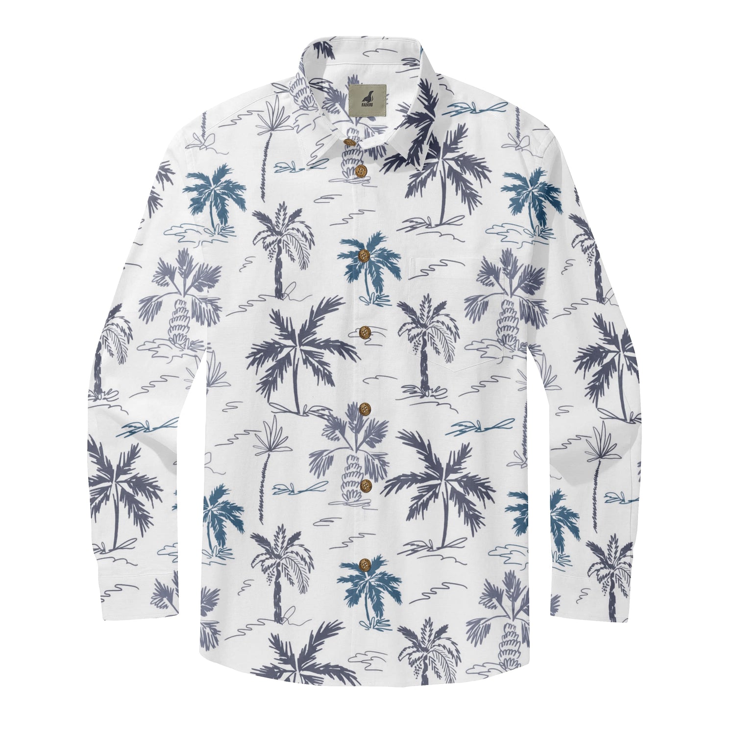 Sketch Palm Long Sleeve Shirt