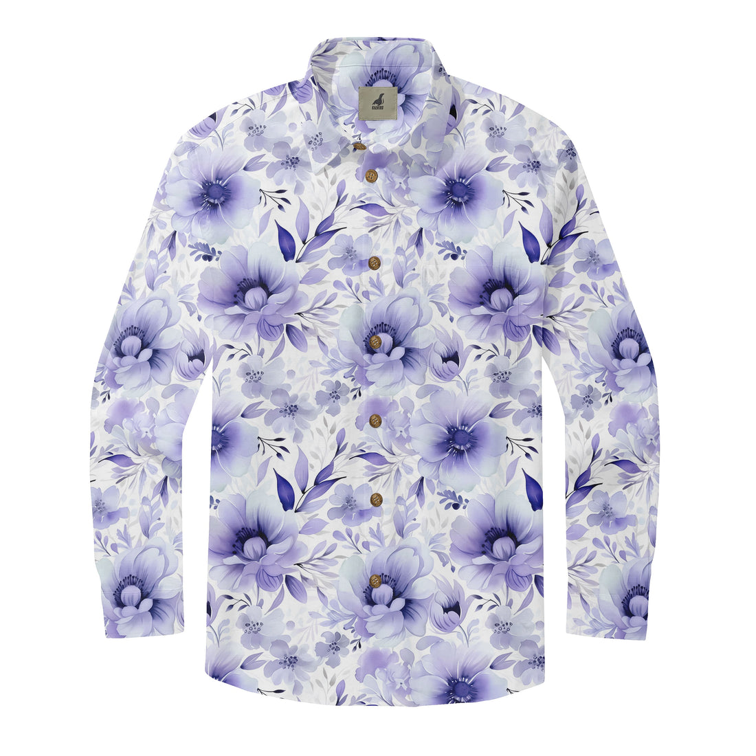 Purple Watercolo Long Sleeve Shirt