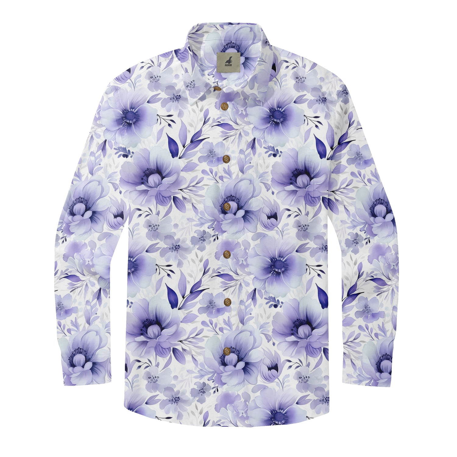 Purple Watercolo Long Sleeve Shirt