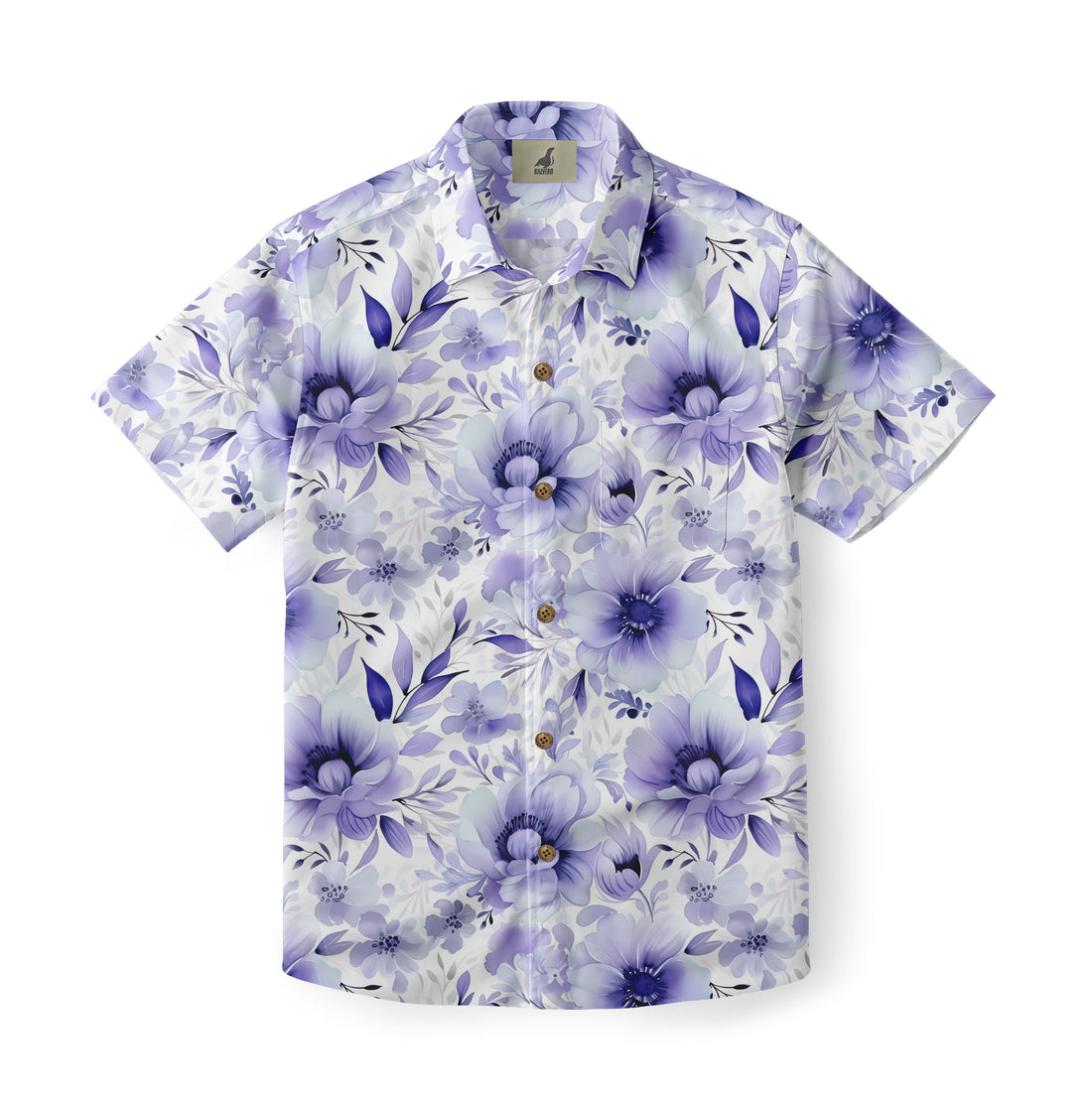 Purple Watercolor Aloha Shirt