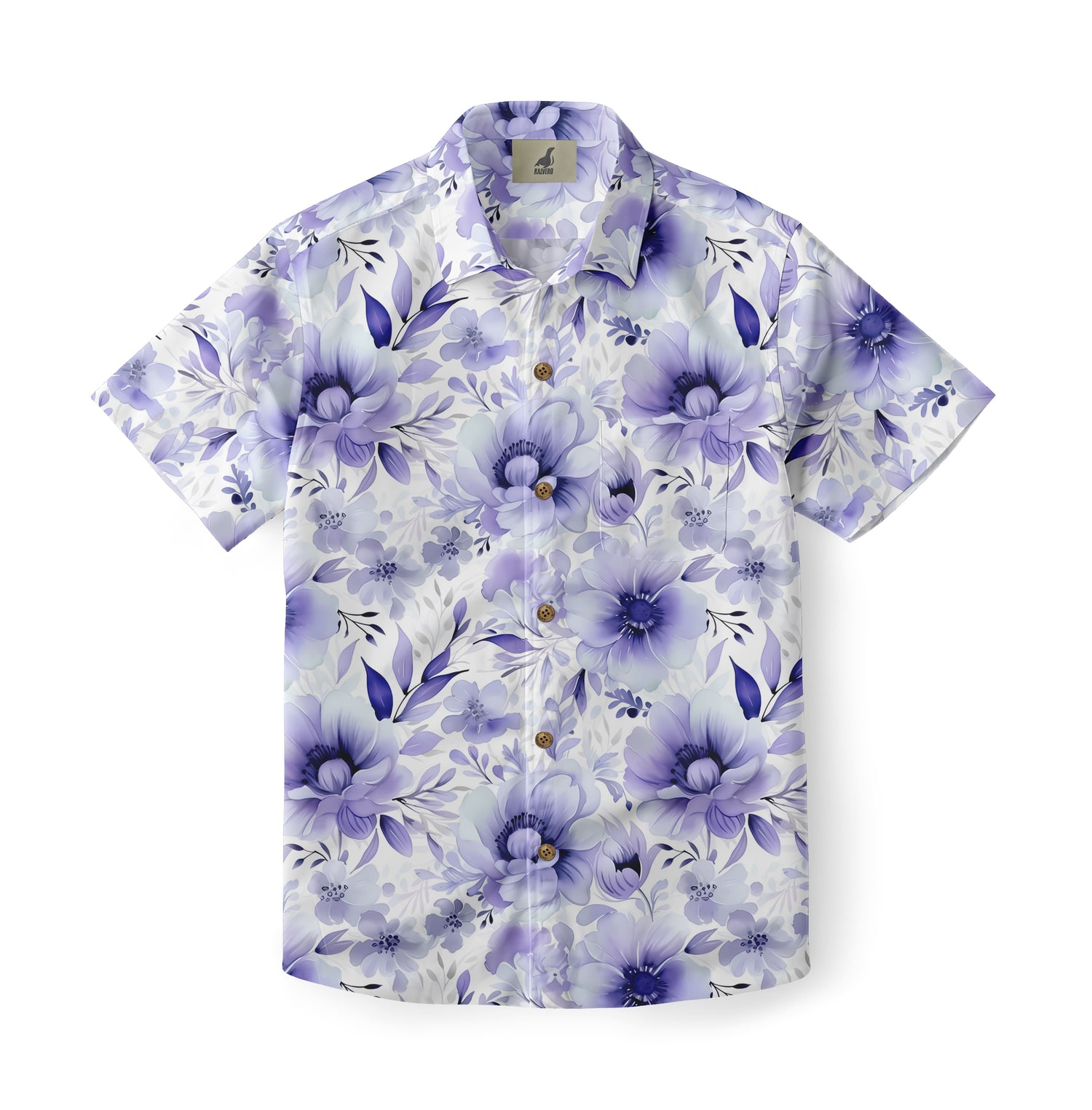 Purple Watercolor Aloha Shirt