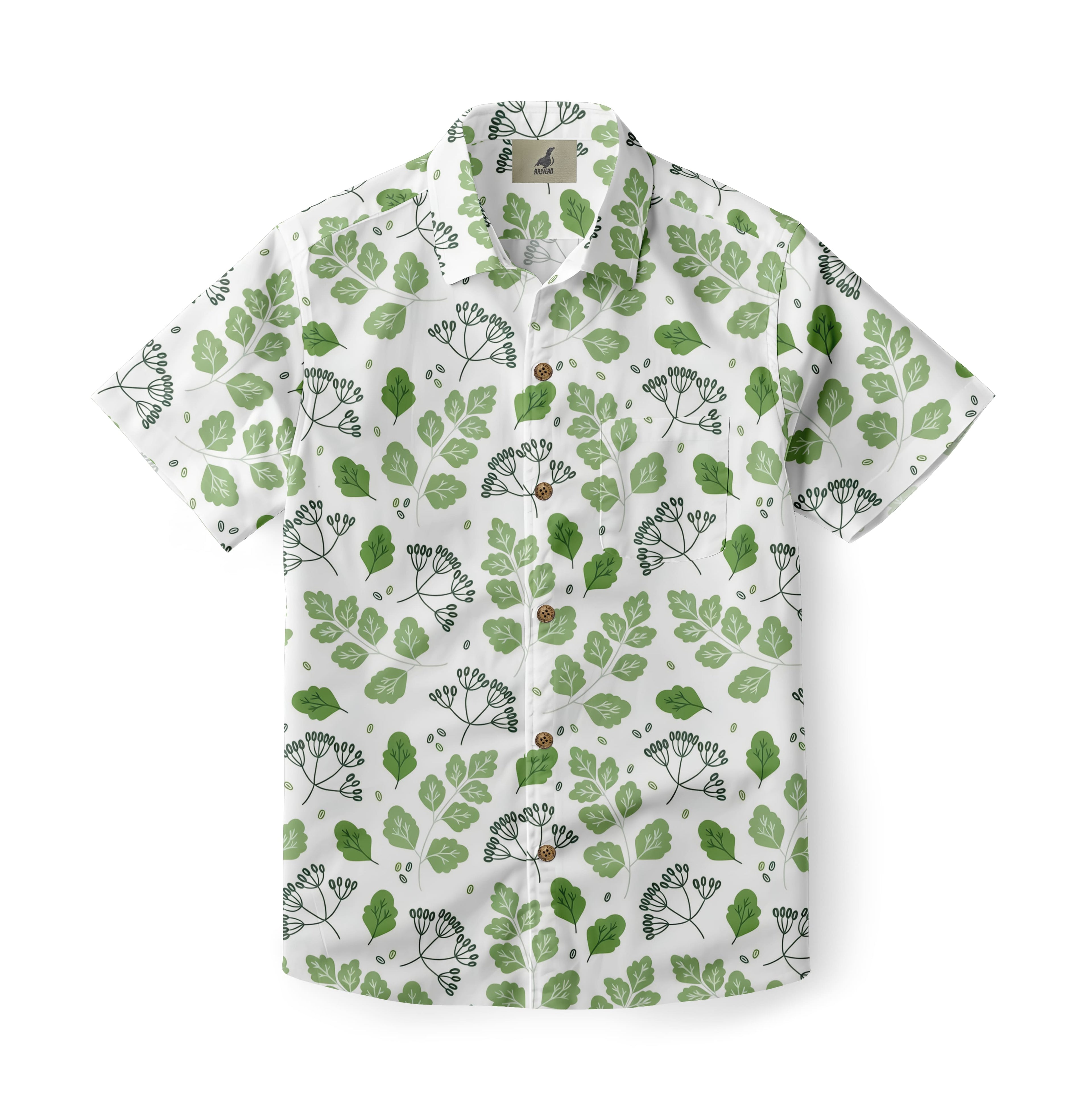 Green Herb Aloha Shirt
