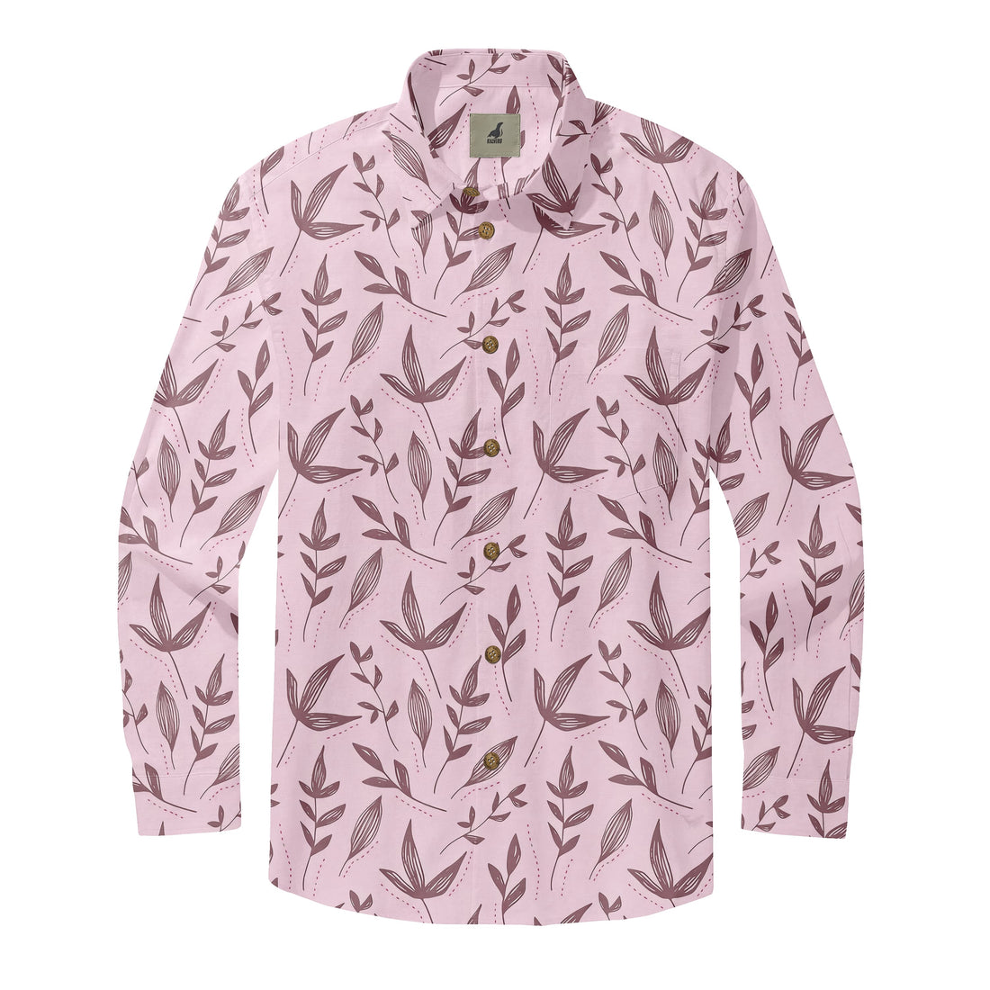 Pink Hand-Drawn Long Sleeve Shirt