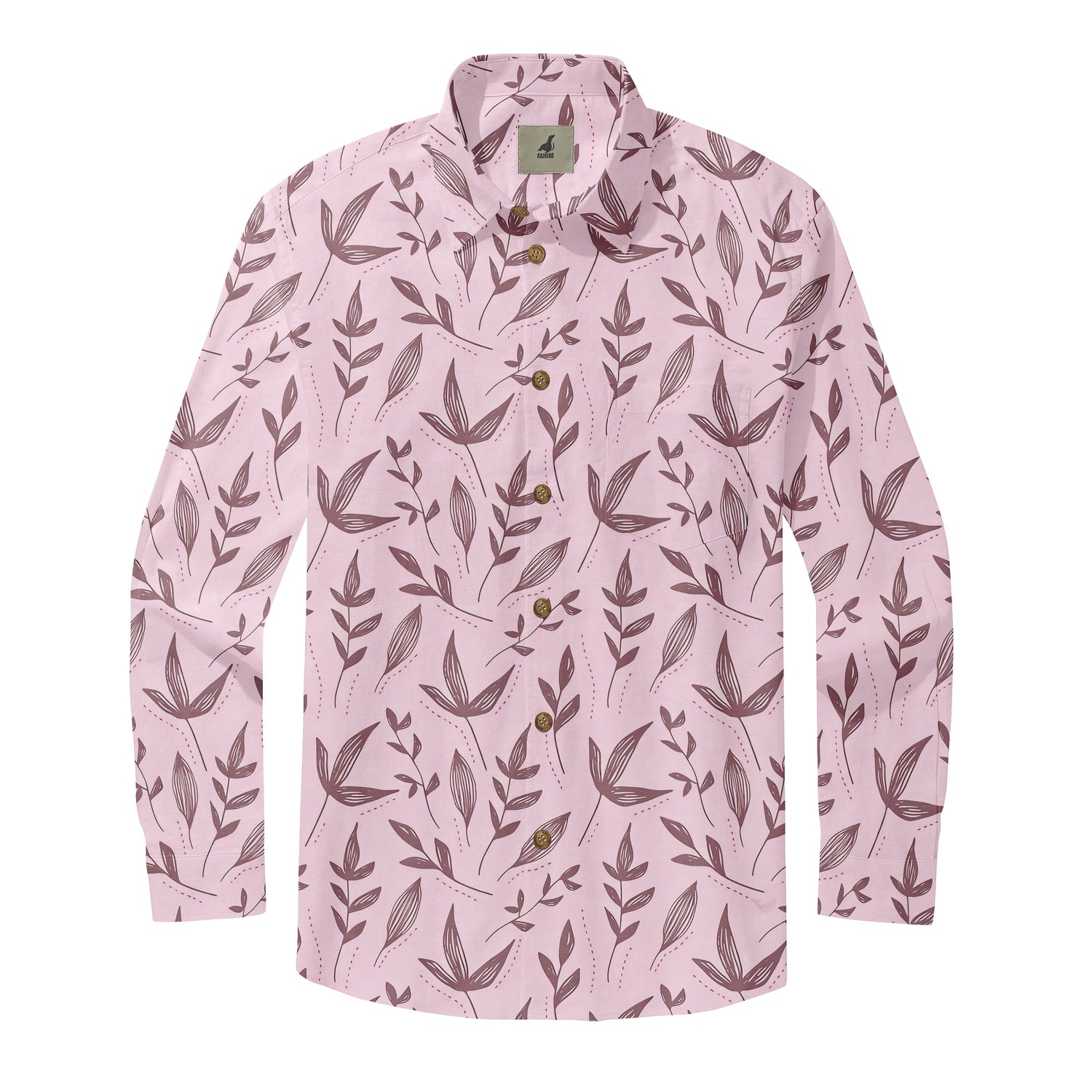 Pink Hand-Drawn Long Sleeve Shirt