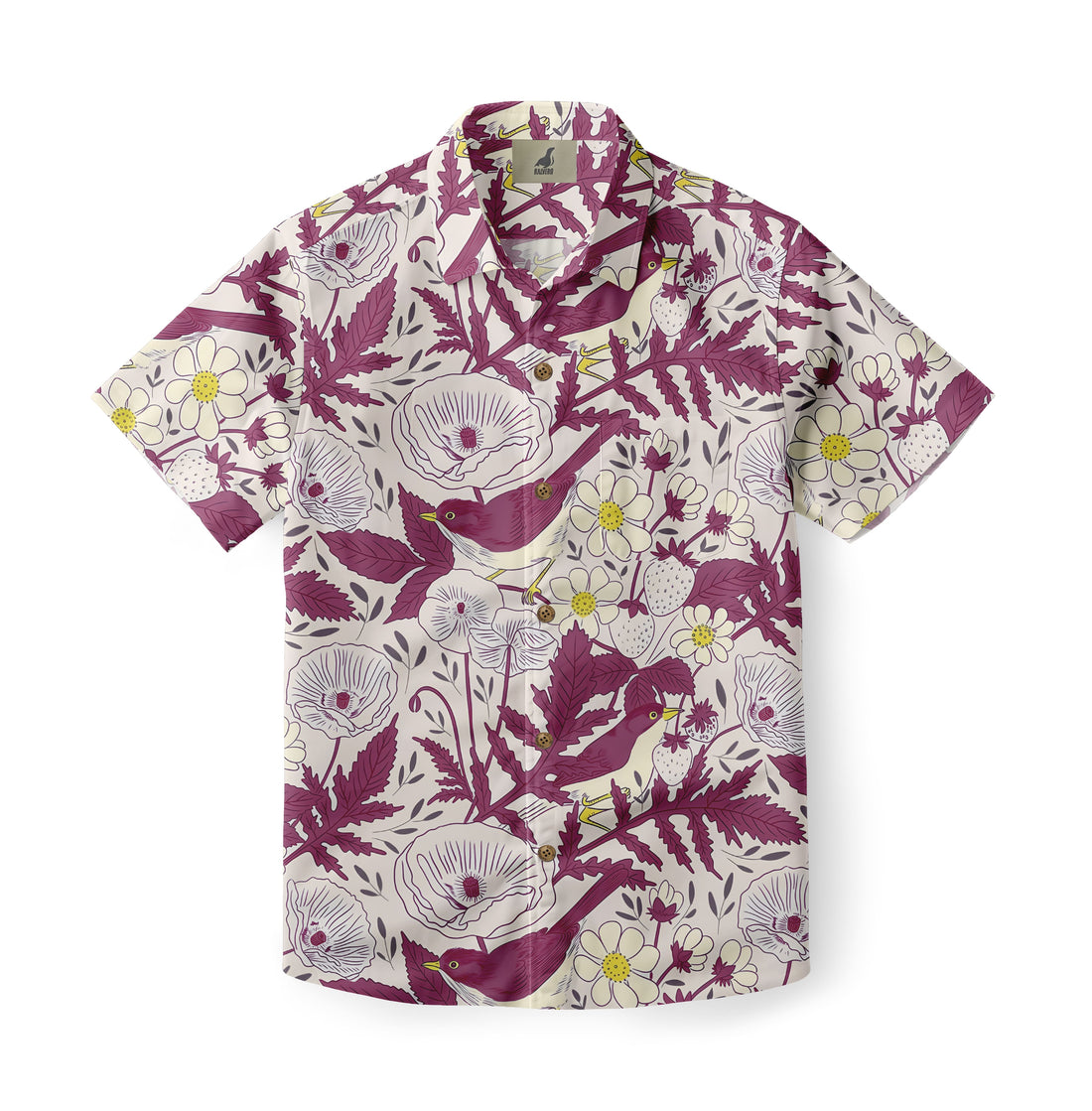 Purple Bird Aloha Shirt