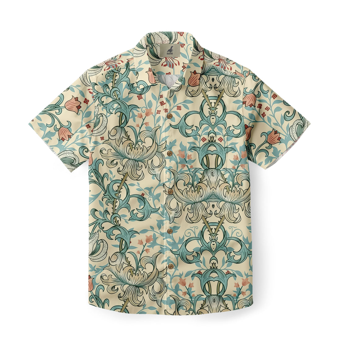 Teal Lily Hawaiian Shirt