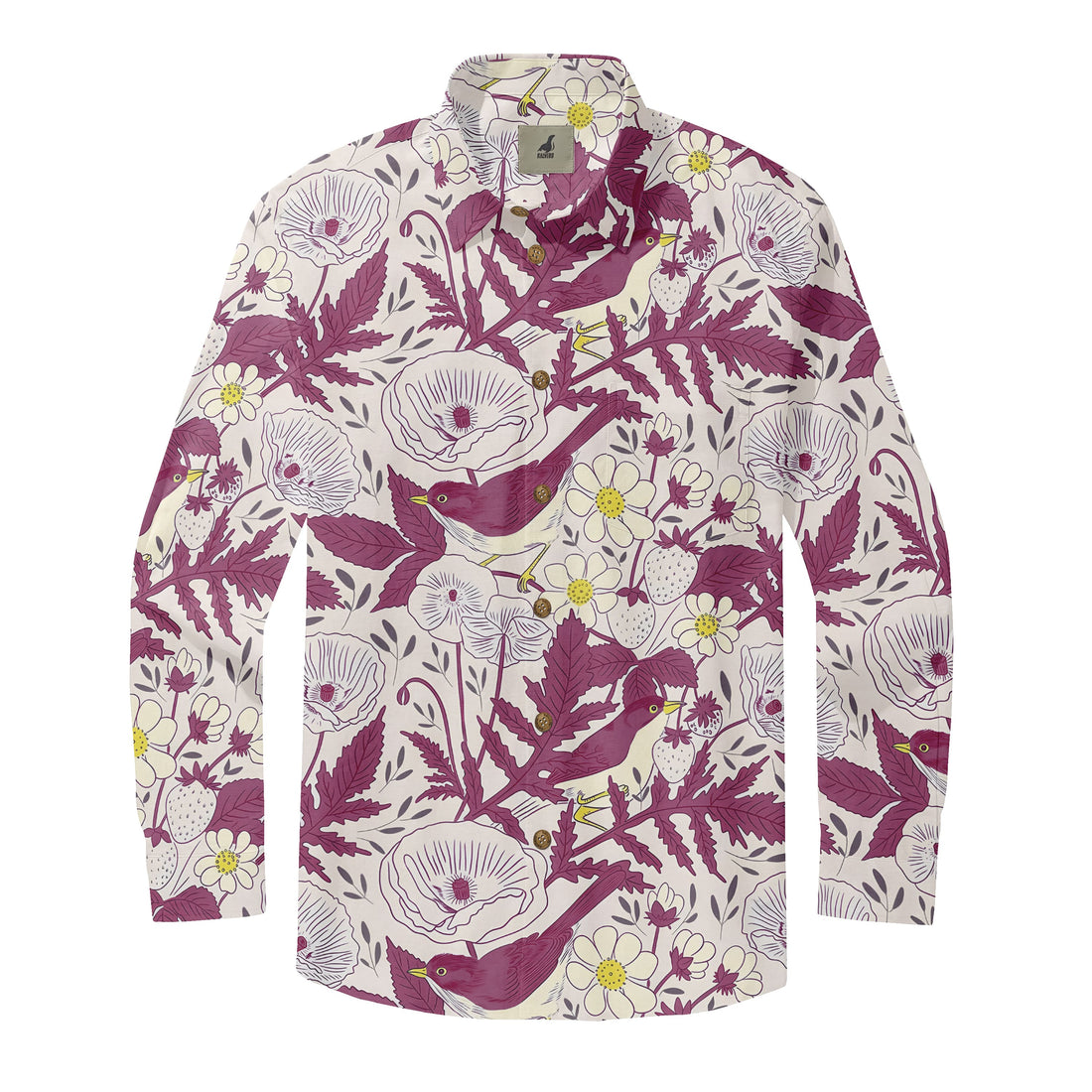 Purple Bird Long Sleeve Shirt