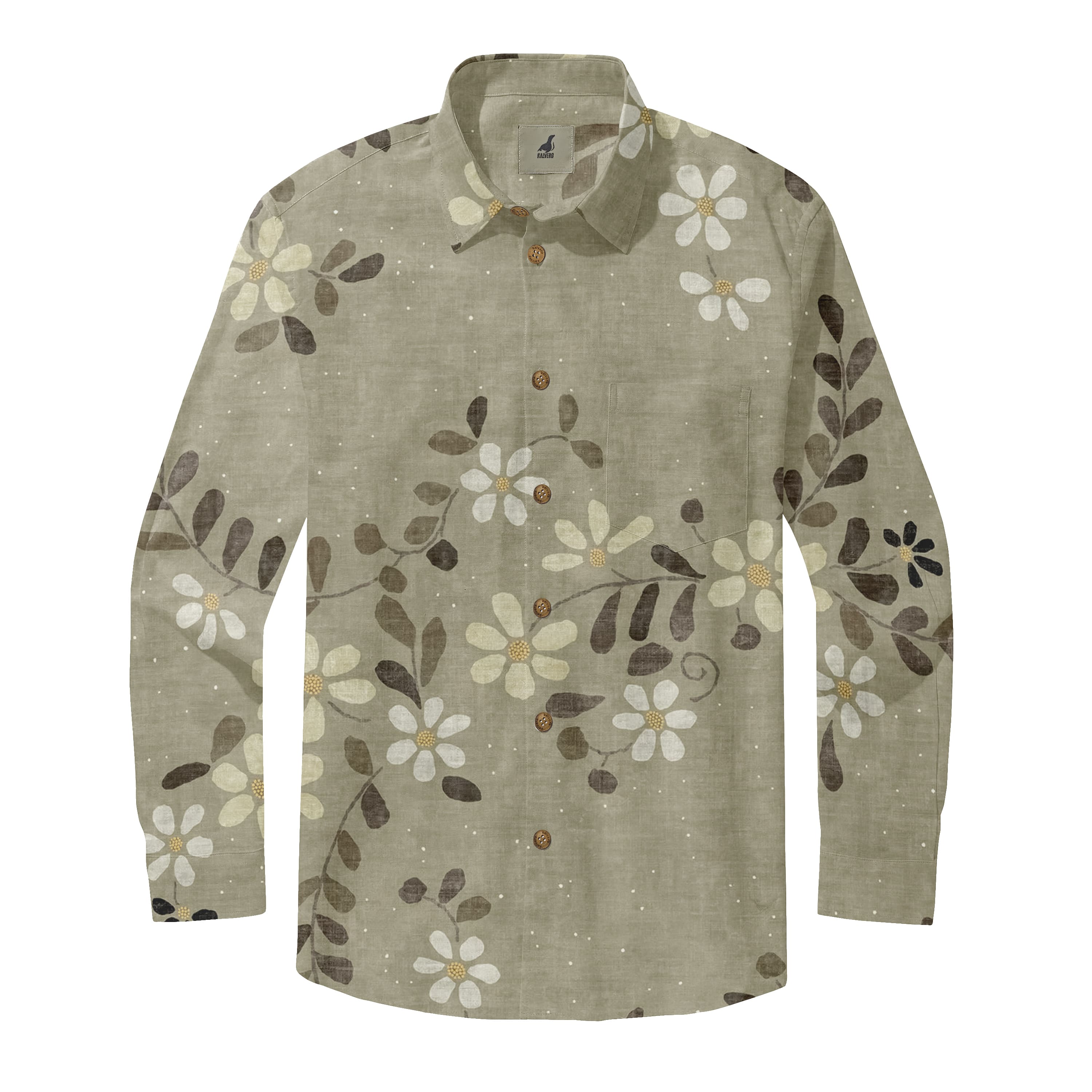 Olive Daisy Long Sleeve Shirt