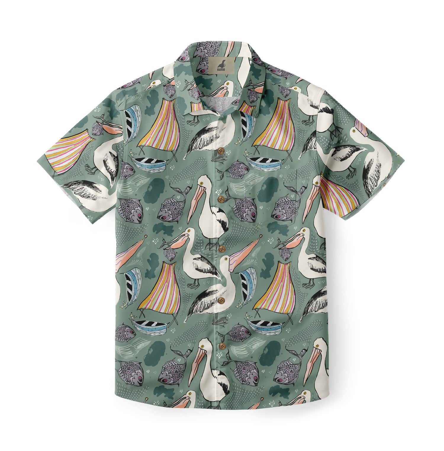 Pelican Sketch Aloha Shirt