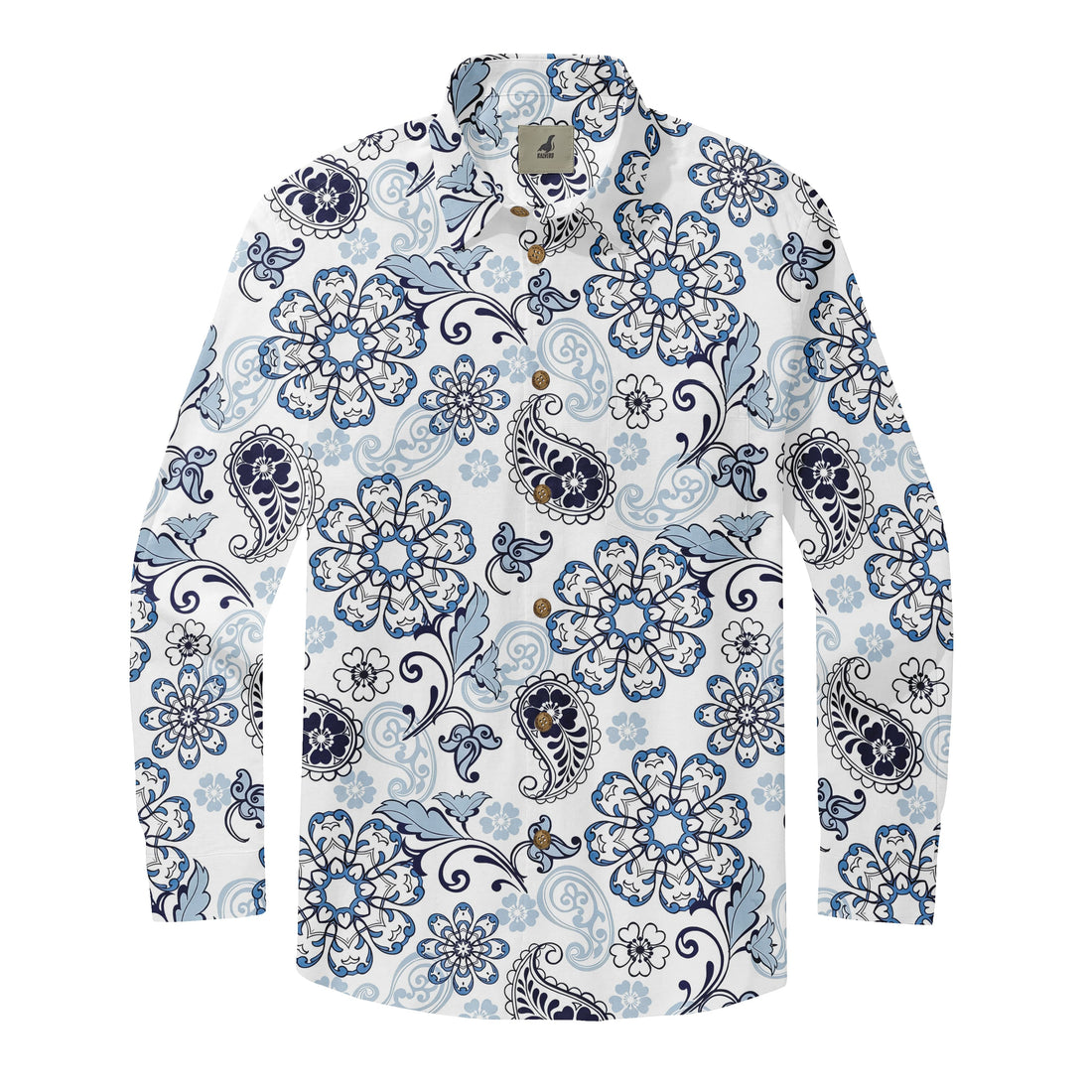 Blue Baroque Long Sleeve Shirt