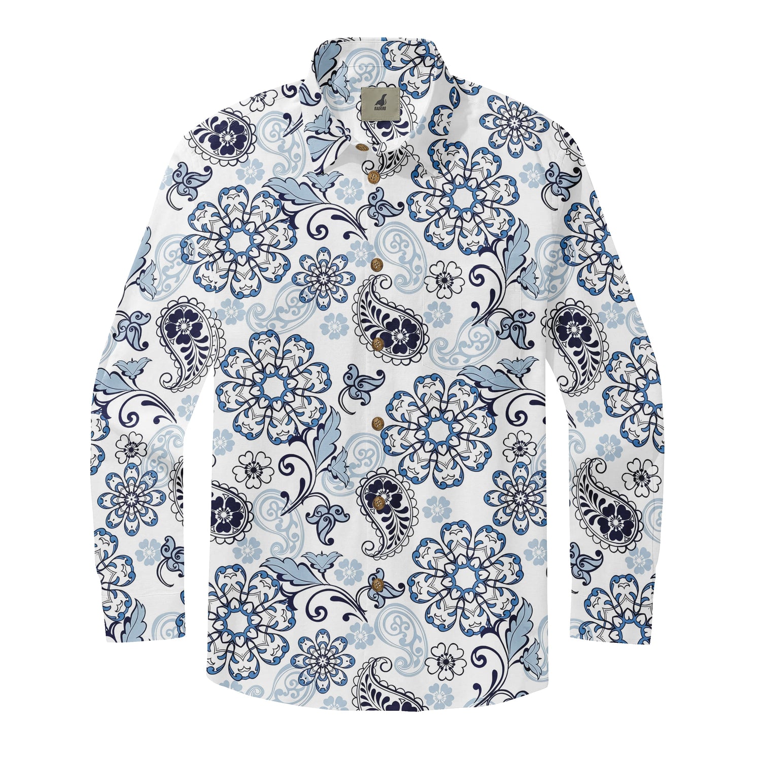 Blue Baroque Long Sleeve Shirt