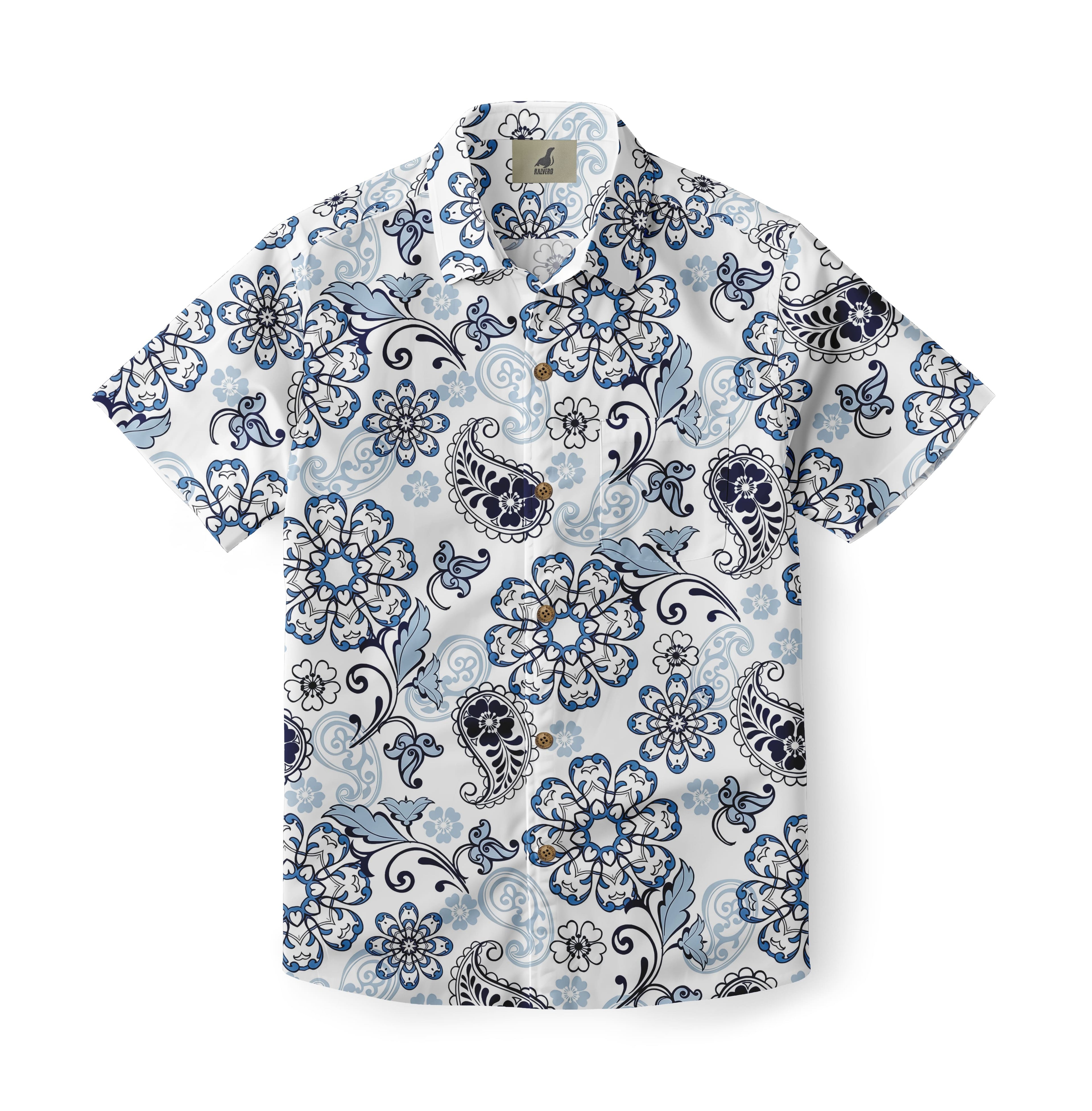 Blue Baroque Aloha Shirt