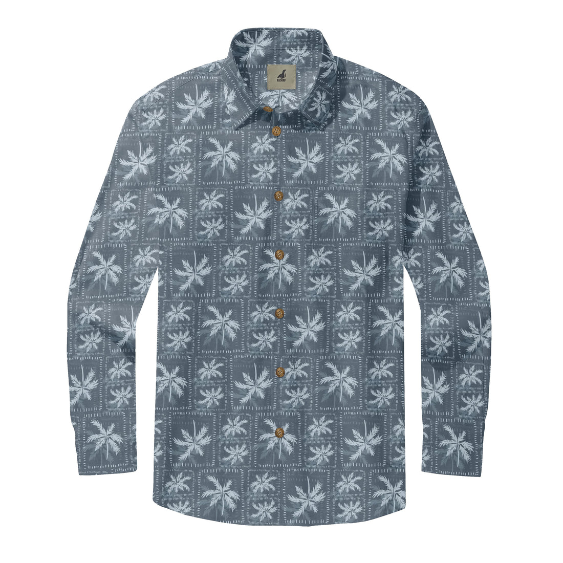 Palm Print Long Sleeve Shirt