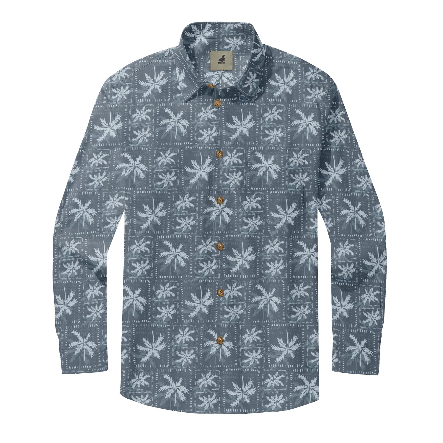 Palm Print Long Sleeve Shirt