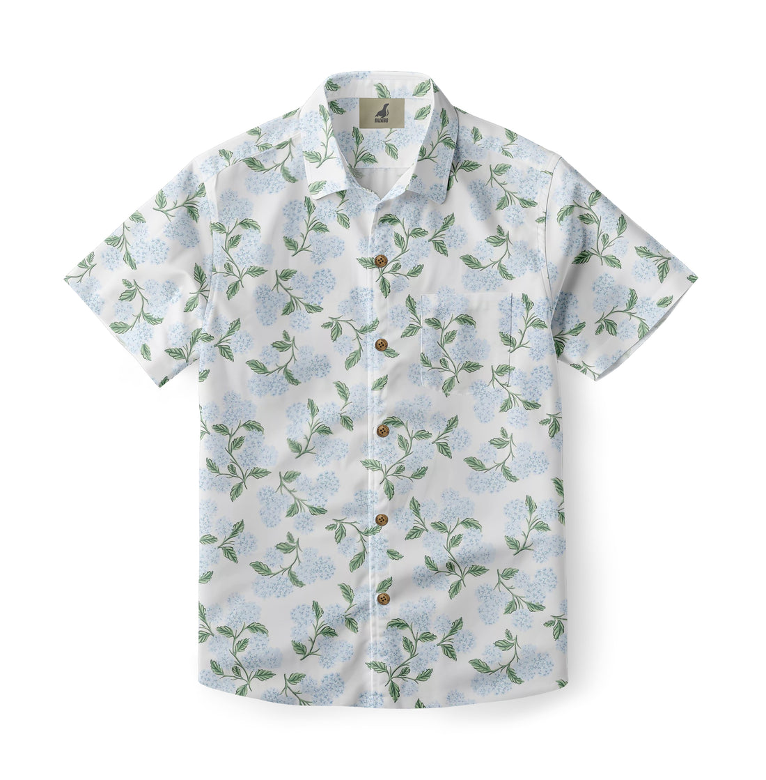 Light Hydrangea Aloha Shirt