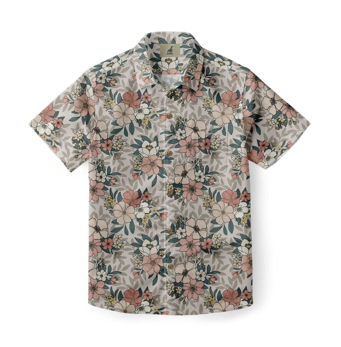 Cream Floral Aloha Shirt