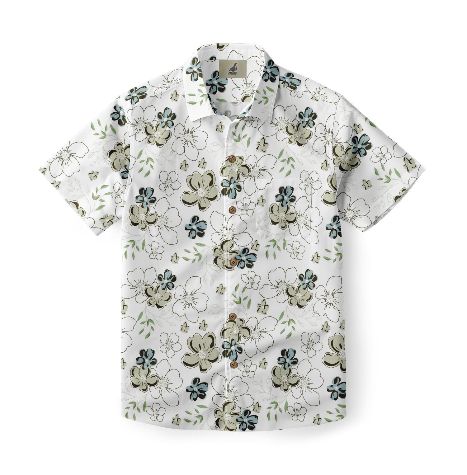 Hibiscus Sketch Aloha Shirt