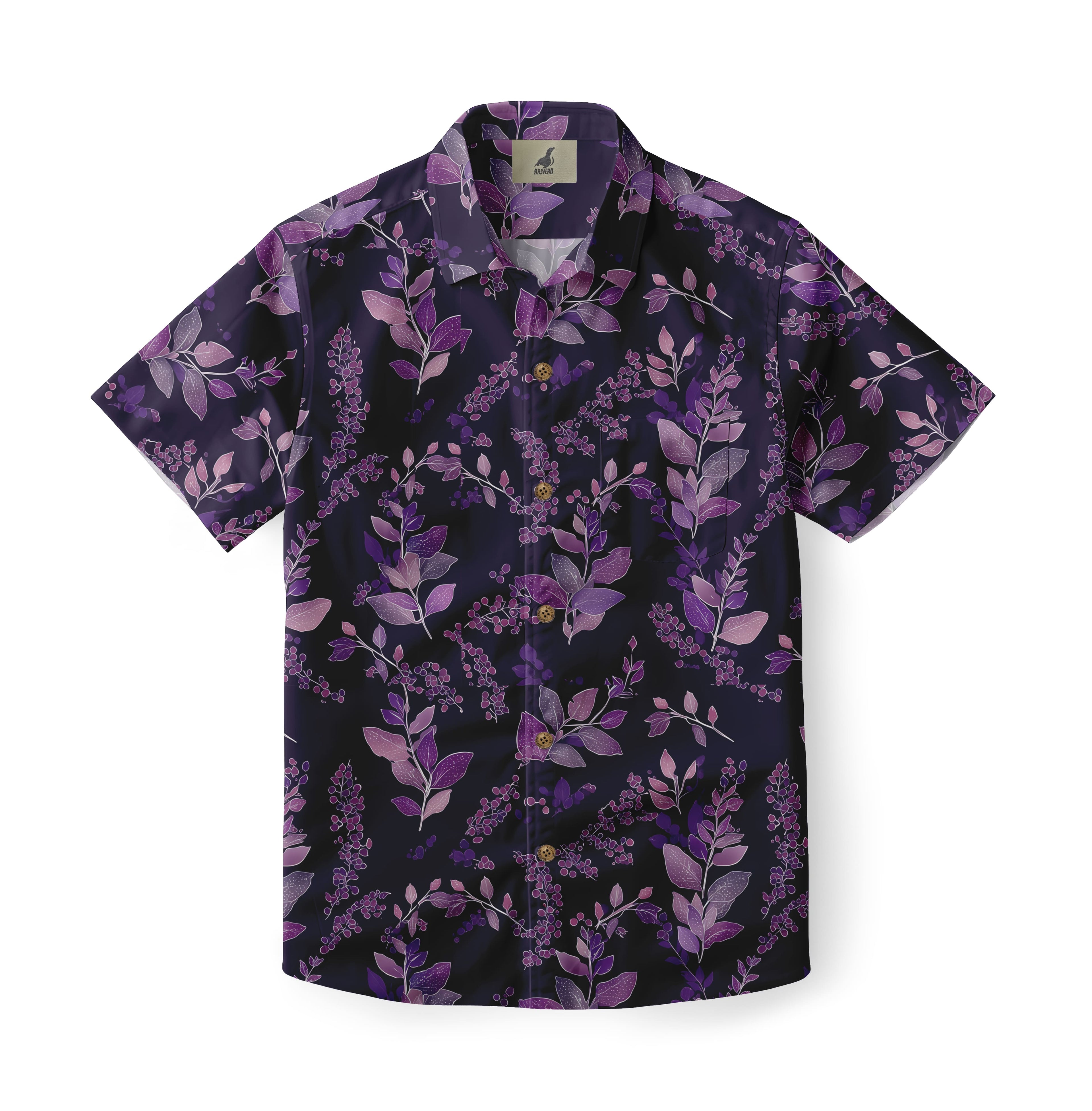 Purple Botanical Hawaiian Shirt