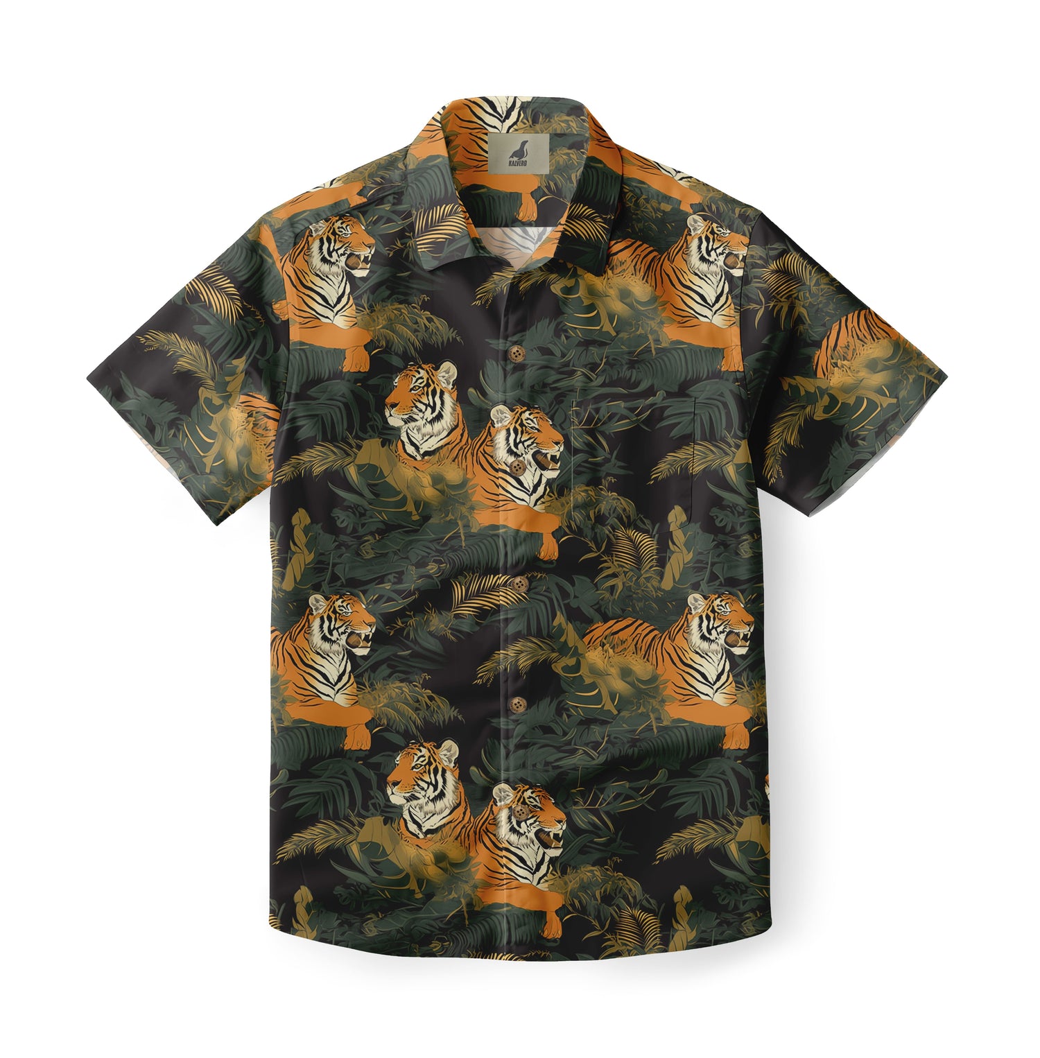Black Tigers in Jungle Hawaiian Shirt