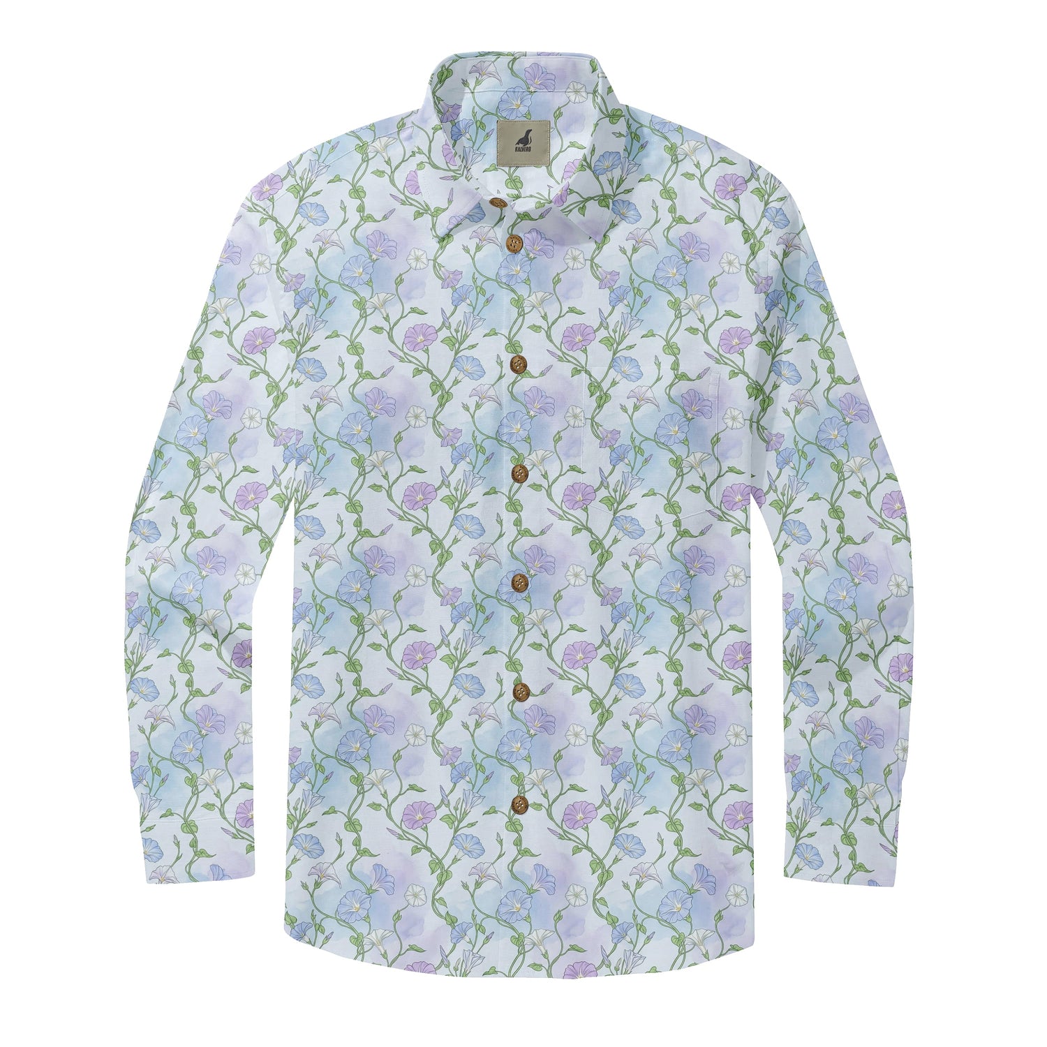 Lavender Meadow Vine Long Sleeve Shirts