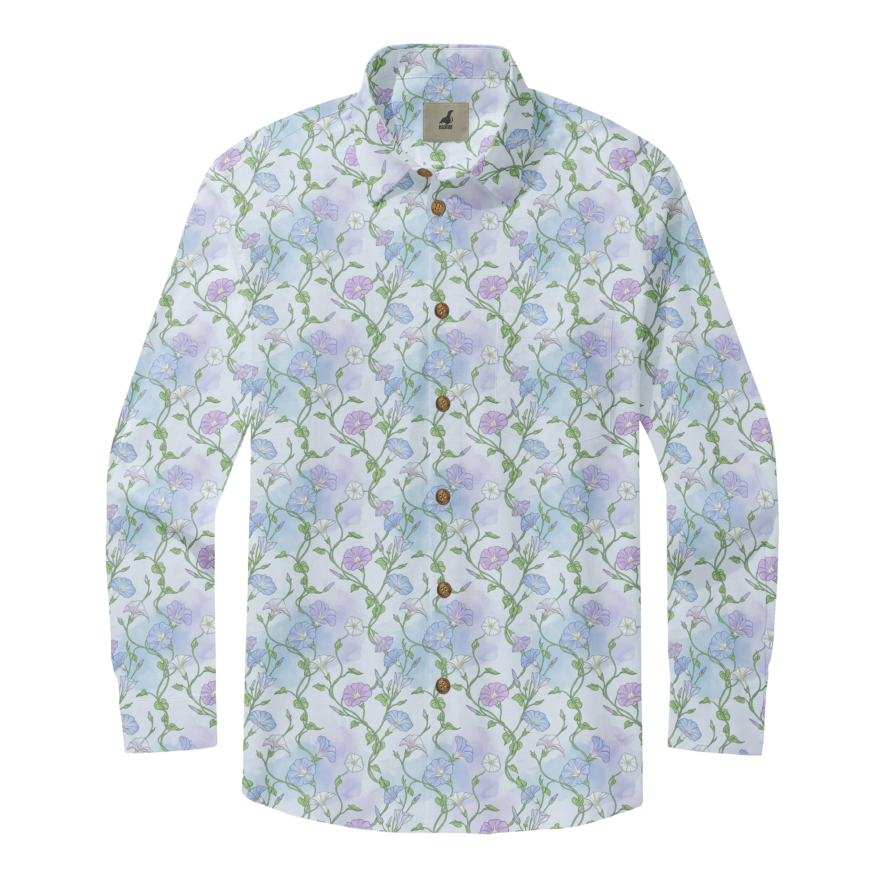 Lavender Meadow Vine Long Sleeve Shirts