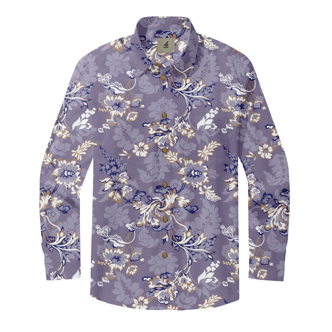 Lavender Royale Floral Long Sleeve Shirts