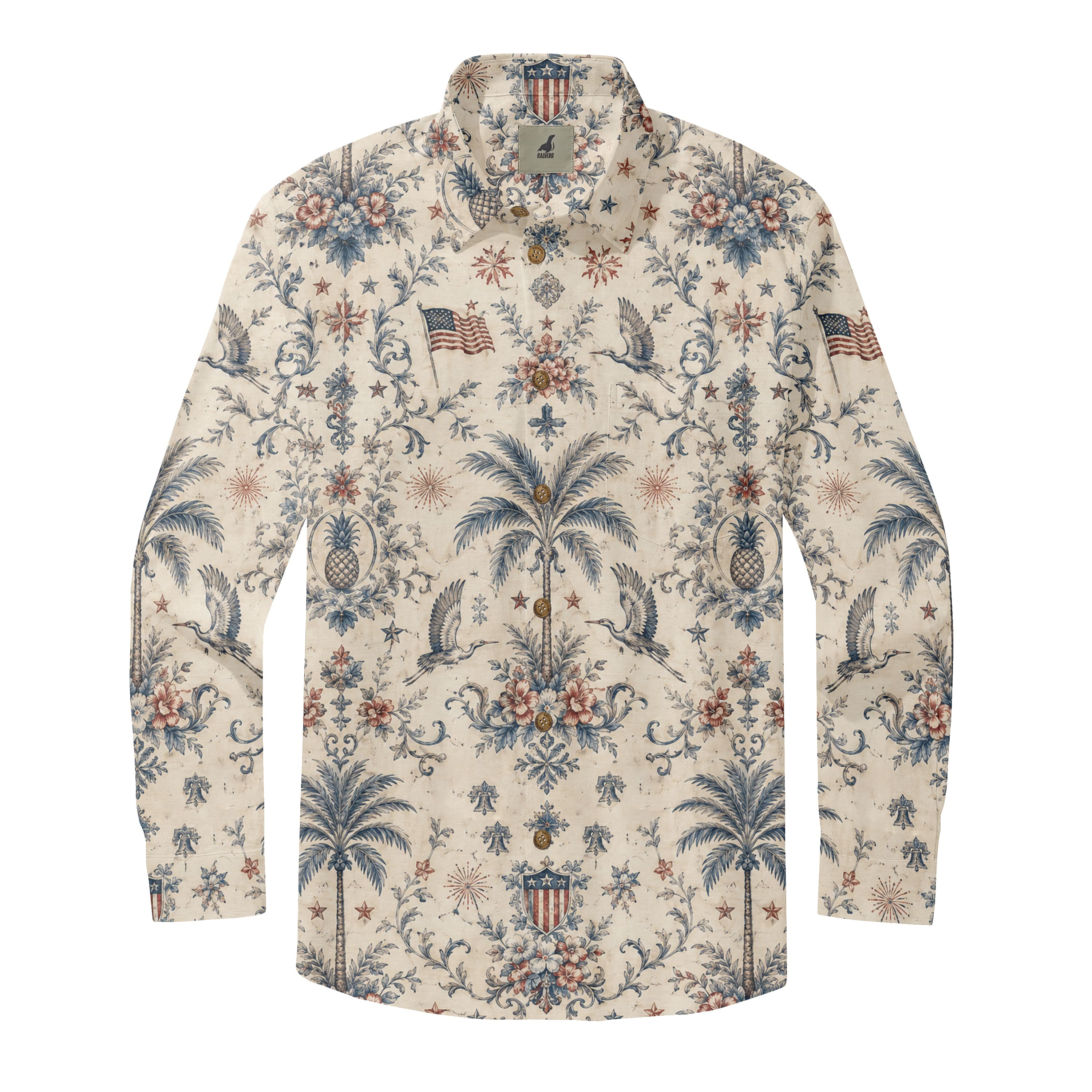 Liberty Garden Americana Aloha Long Sleeve Shirts