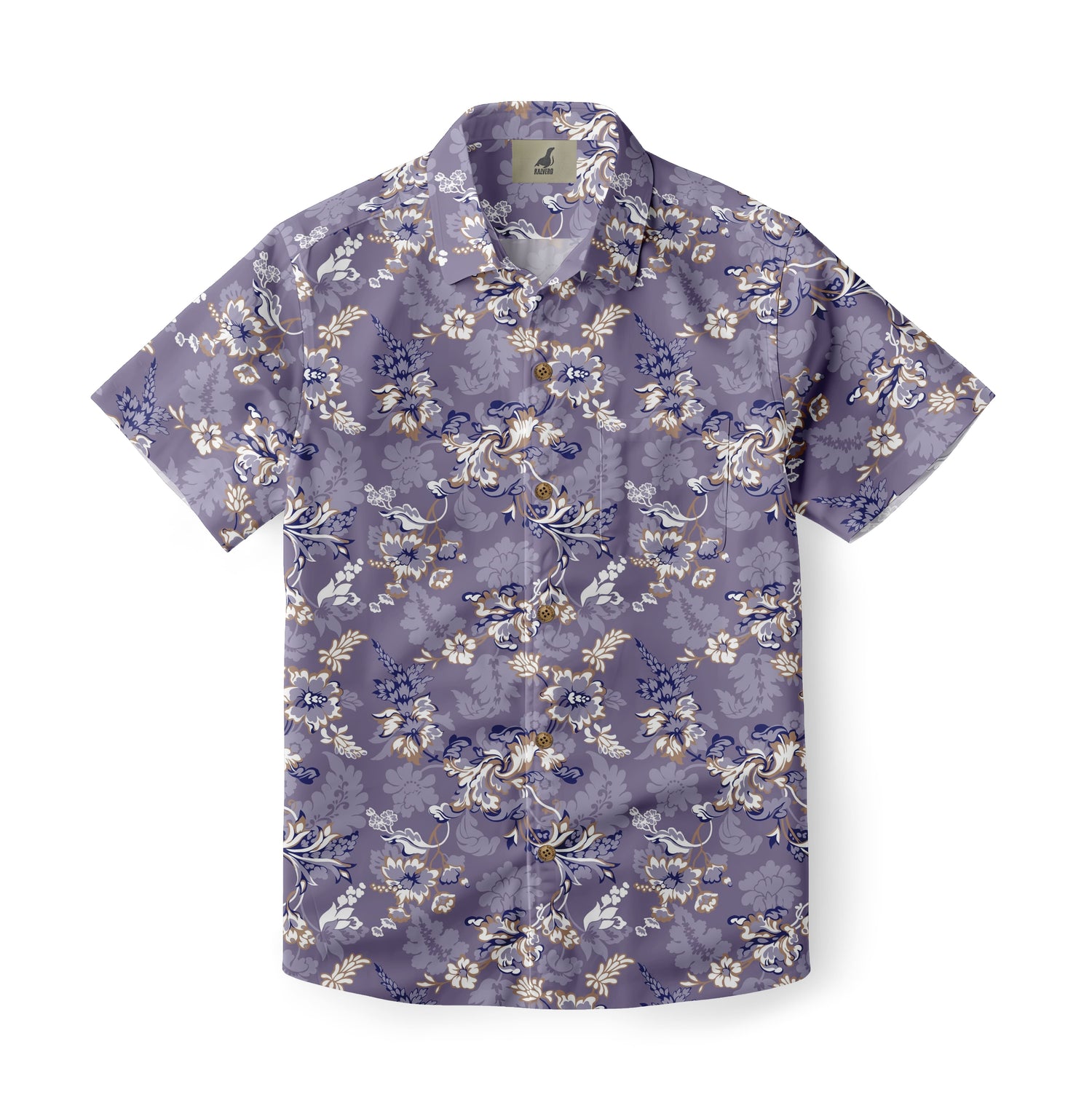 Purple Tropical Floral Hawaiian Shirt